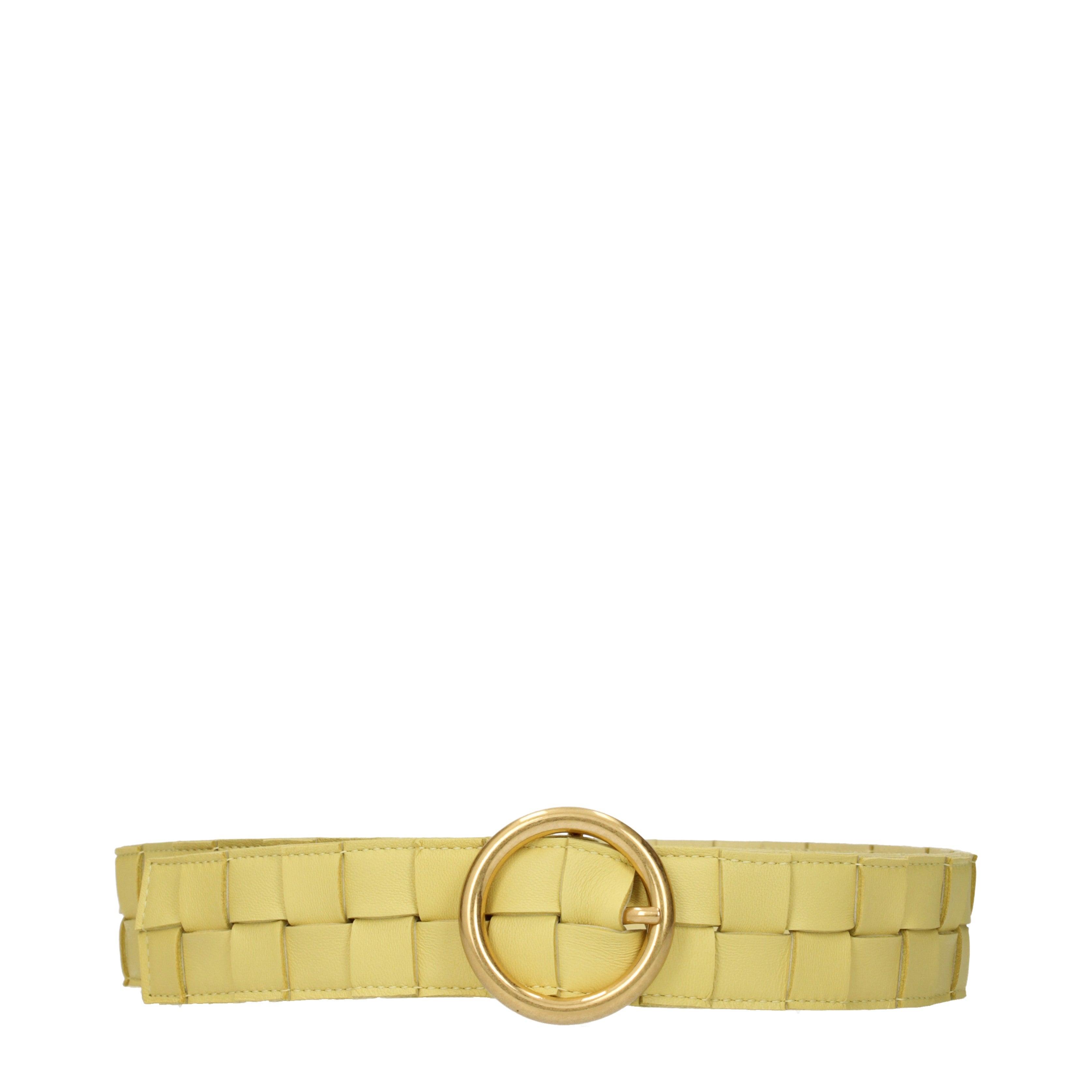 Mustard Yellow Bottega Veneta High Waisted Belt BOTTEGA VENETA Leather belt | NET-A-PORTER main image 4