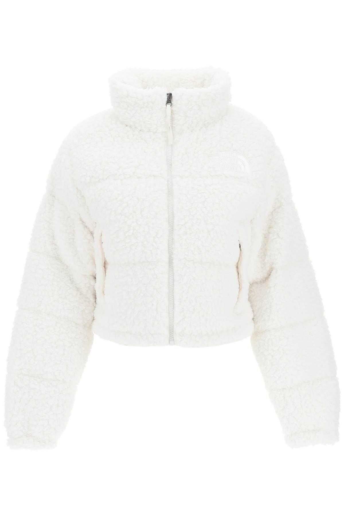 The North Face 'nuptse' Cropped Teddy Down Jacket in White Lyst