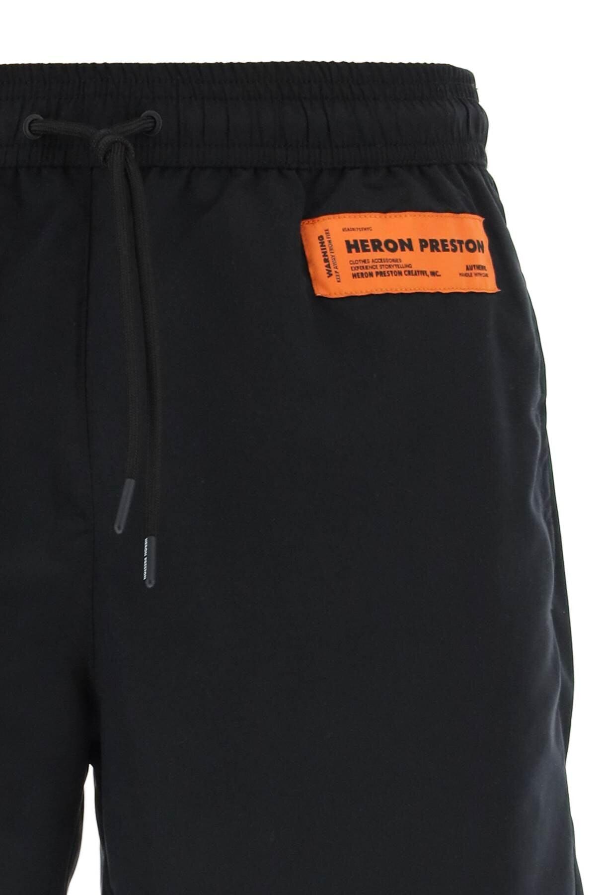 Heron Preston Patch Logo Swimshorts in Black for Men | Lyst