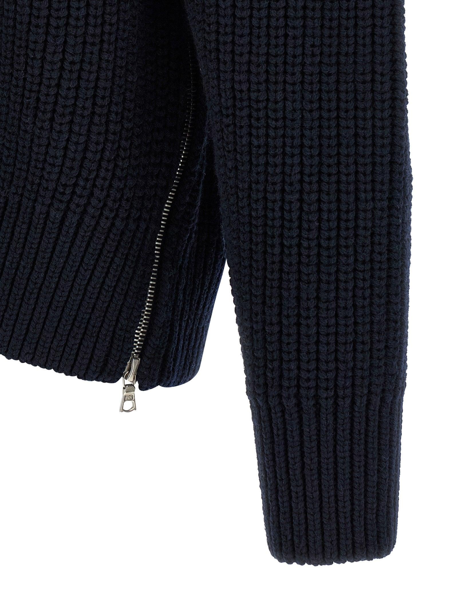 Dries Van Noten Monty Full-Zip Turtleneck Sweater in Blue for Men 