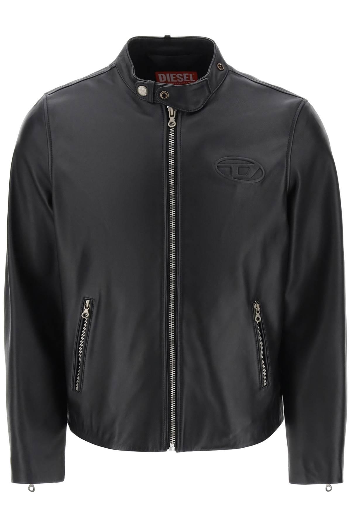 DIESEL L-metalo Leather Biker Jacket in Black for Men | Lyst