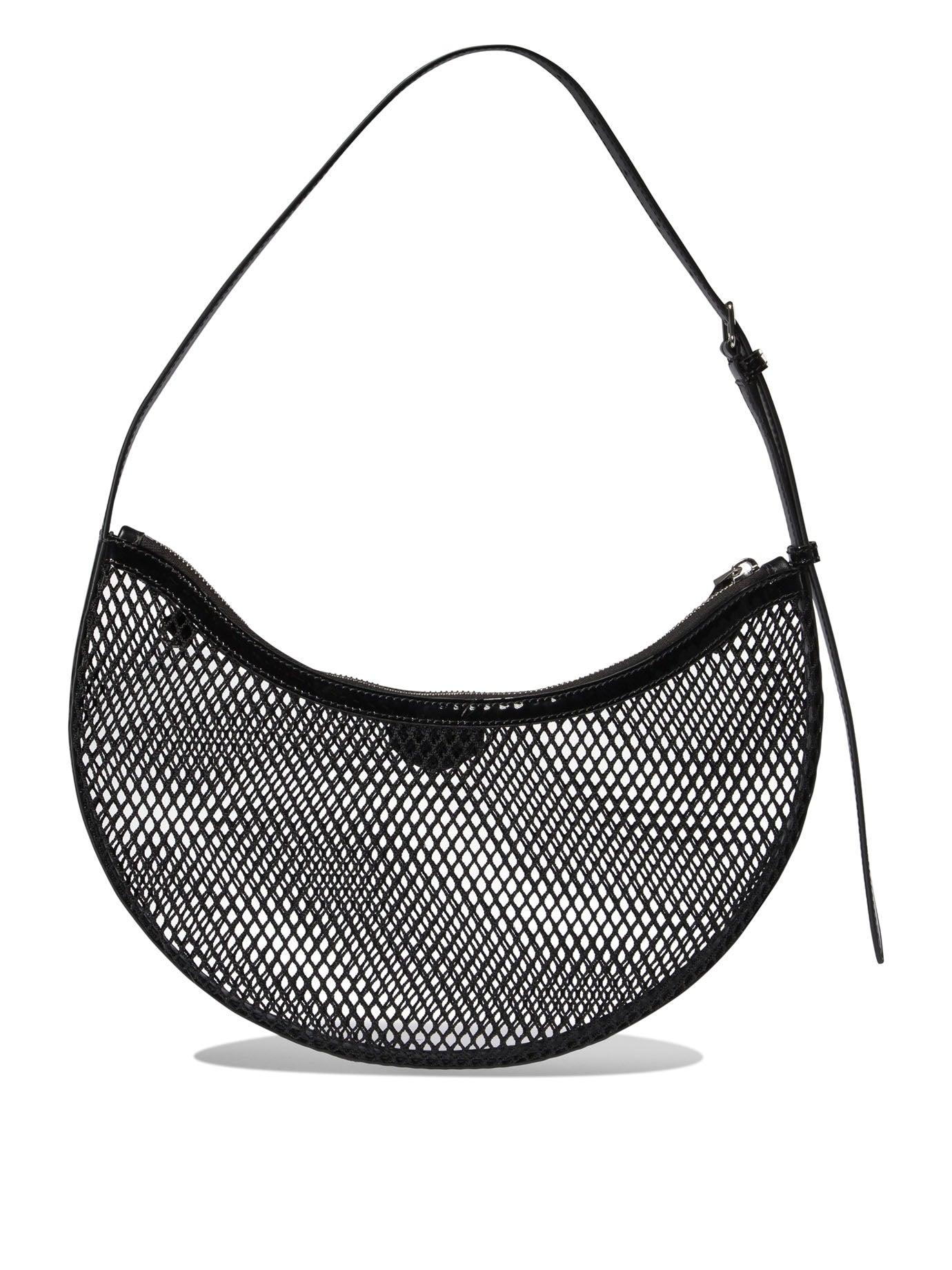 ALAÏA Demi Lune Fishnet One Piece Bag ALAÏA Black Mesh Shoulder Bag | DEMI LUNE BAG | ALAÏA US