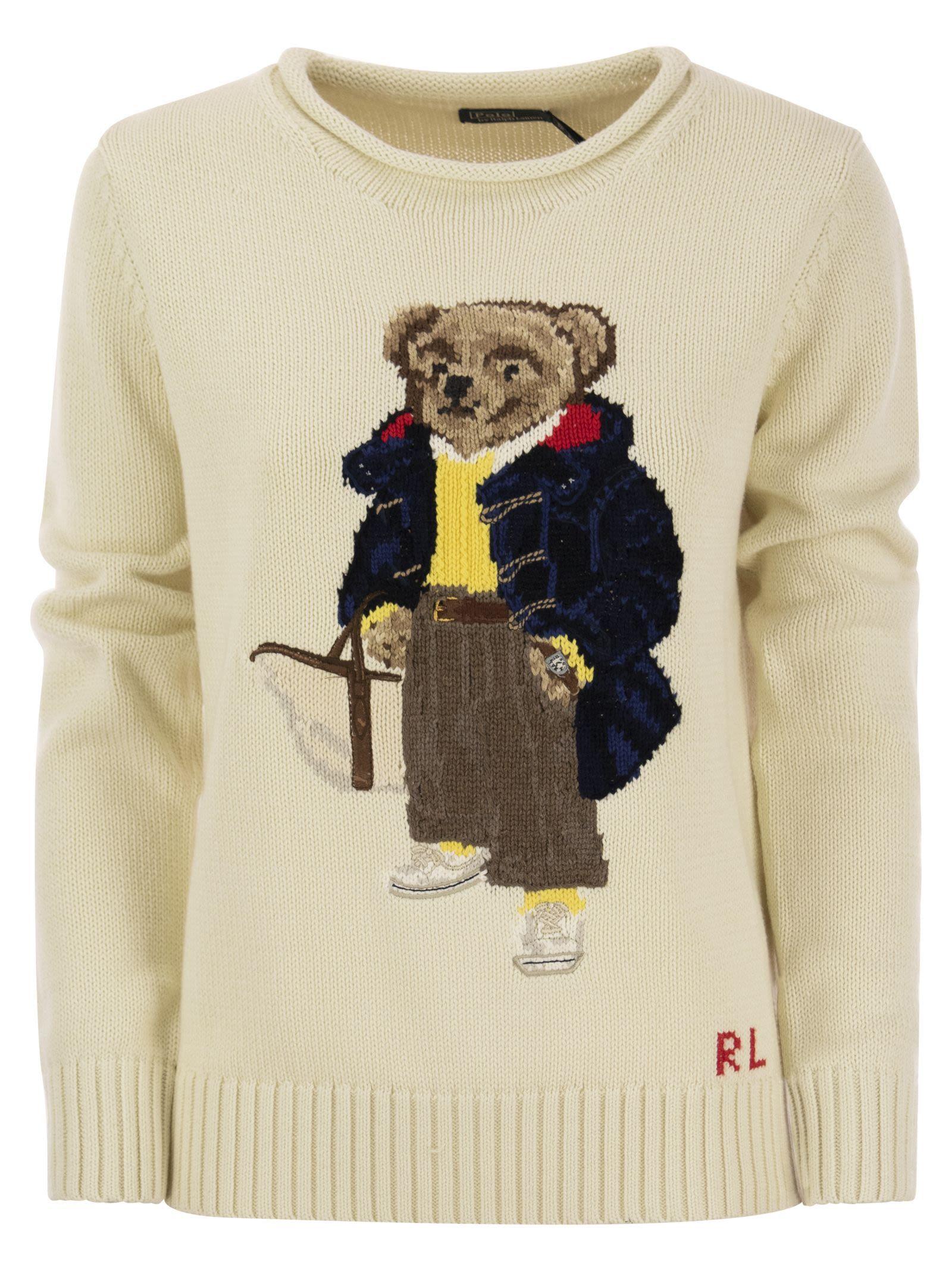 Polo Ralph Lauren Polo Bear Cotton Jersey in Natural | Lyst