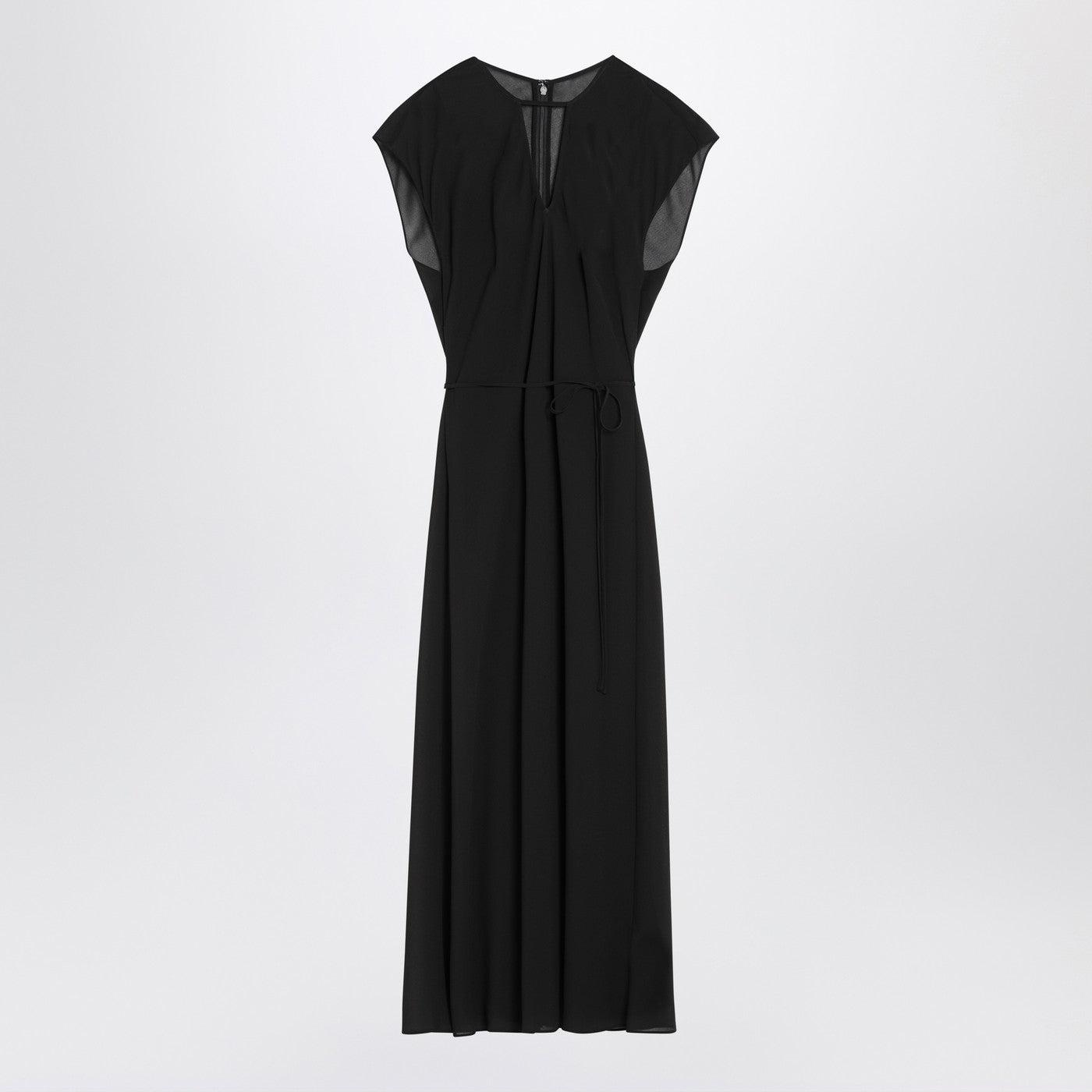 calvin klein black dress with belt Calvin Klein Midi Dress With Belt in Black
