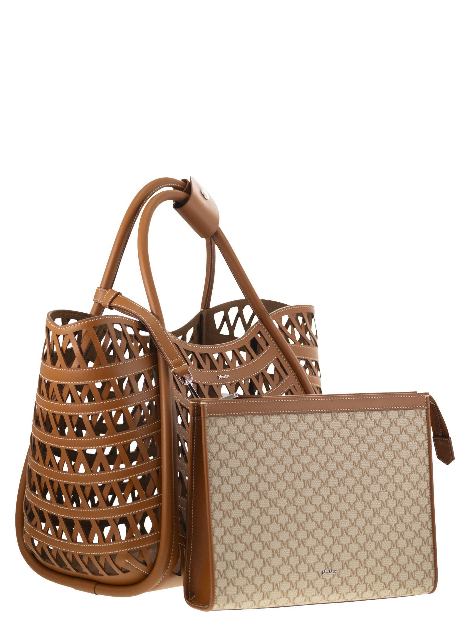 Max Mara Marinesweaving Marine Small Woven Bag in Brown | Lyst