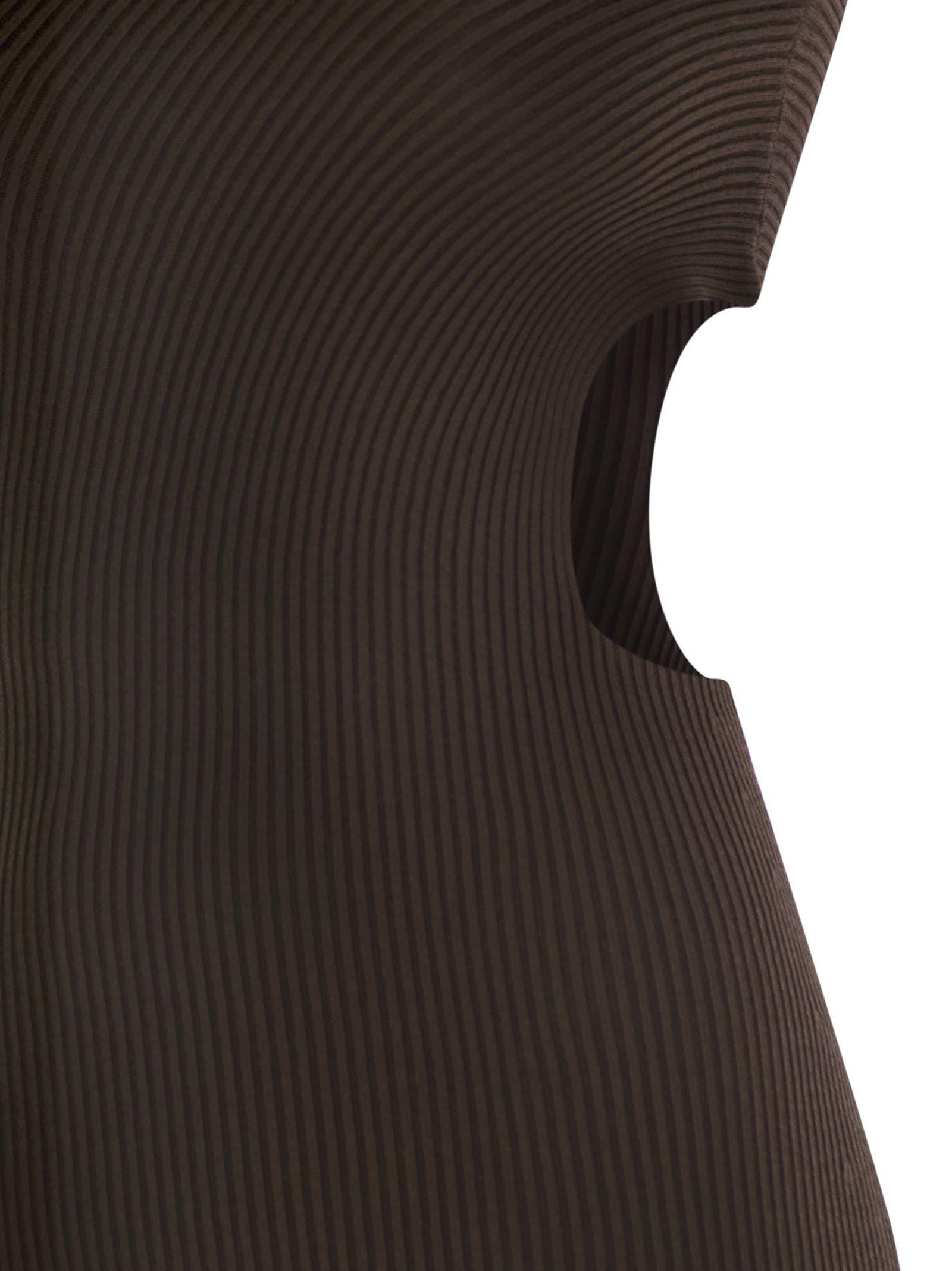 Max Mara Arda1234 Ribbed Viscose Dress in Brown | Lyst Canada