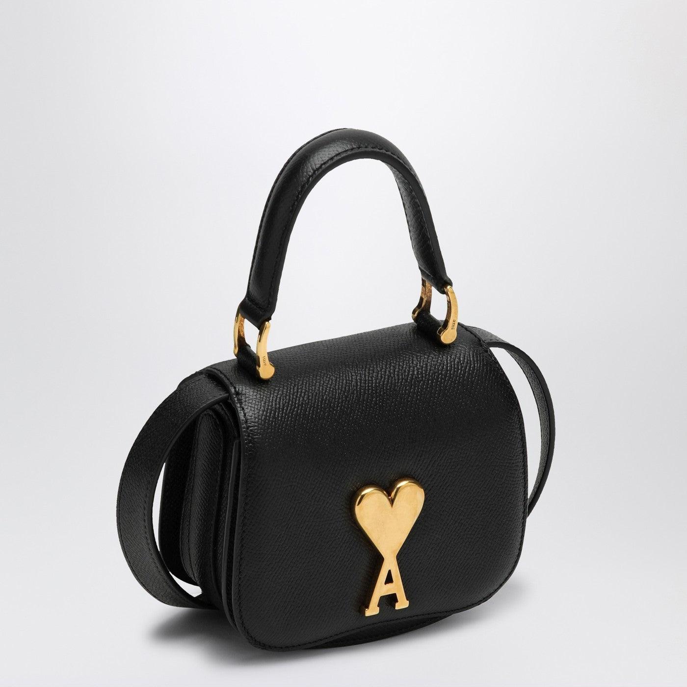 Ami Paris Small Leather Paris Paris Bag in Black | Lyst
