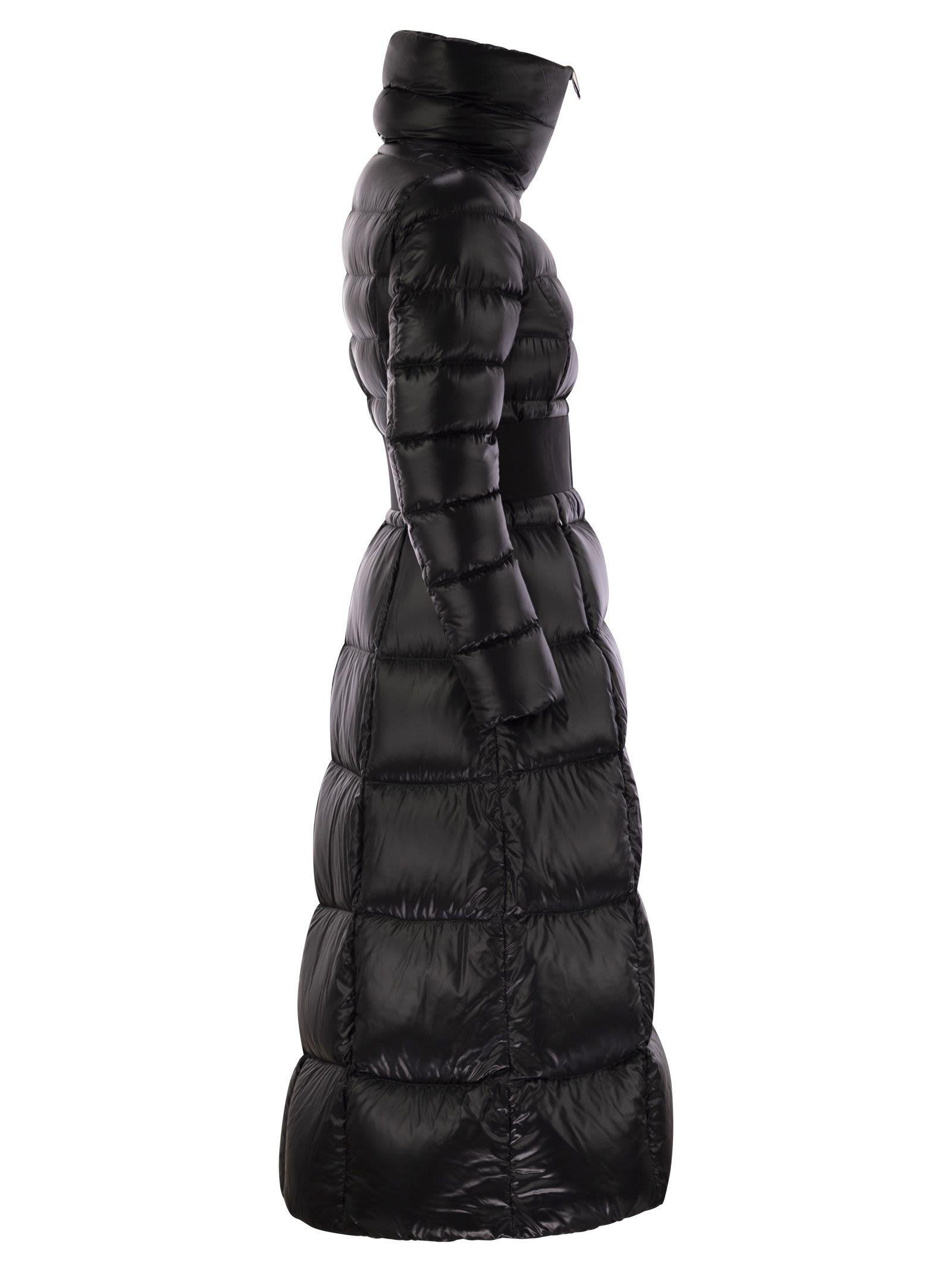 Herno - Black Nylon Fitted Long Puffer Vest | Mitchell Stores