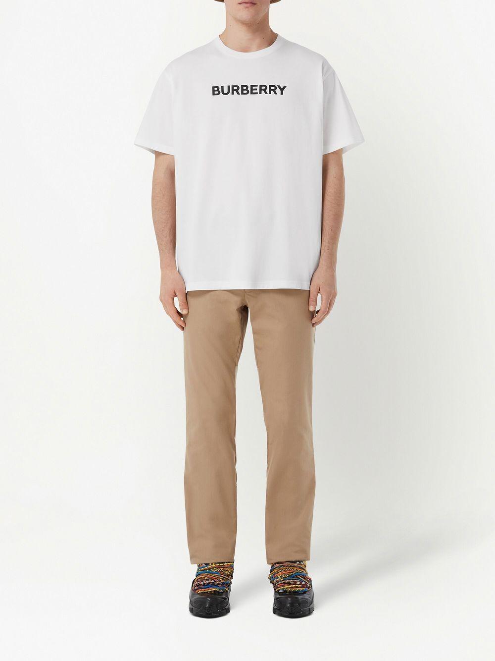 Camiseta con logo estampado Burberry de hombre de color Blanco Lyst