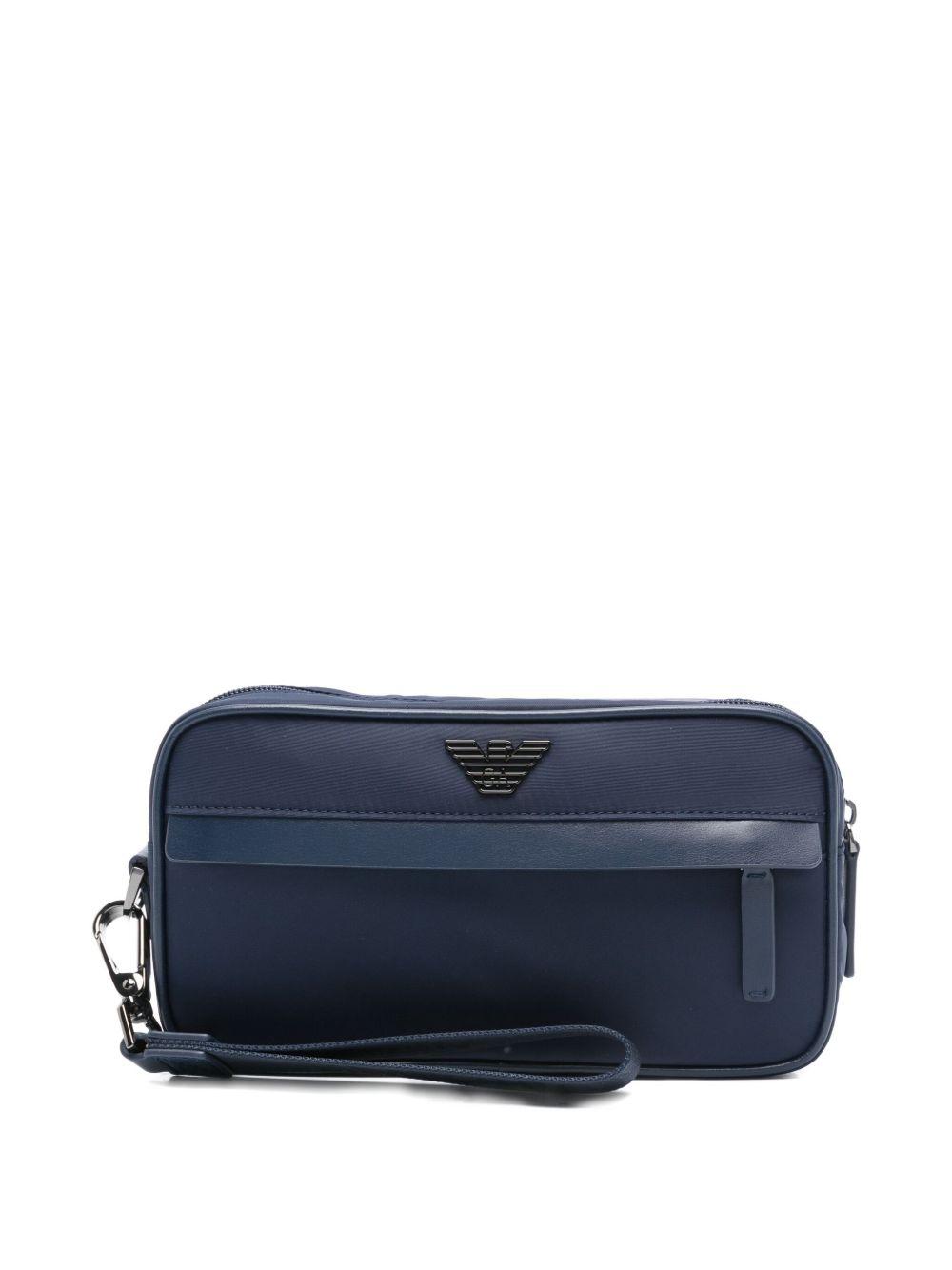 Blue Emporio Armani Toiletry bags and wash bags for Men Lyst