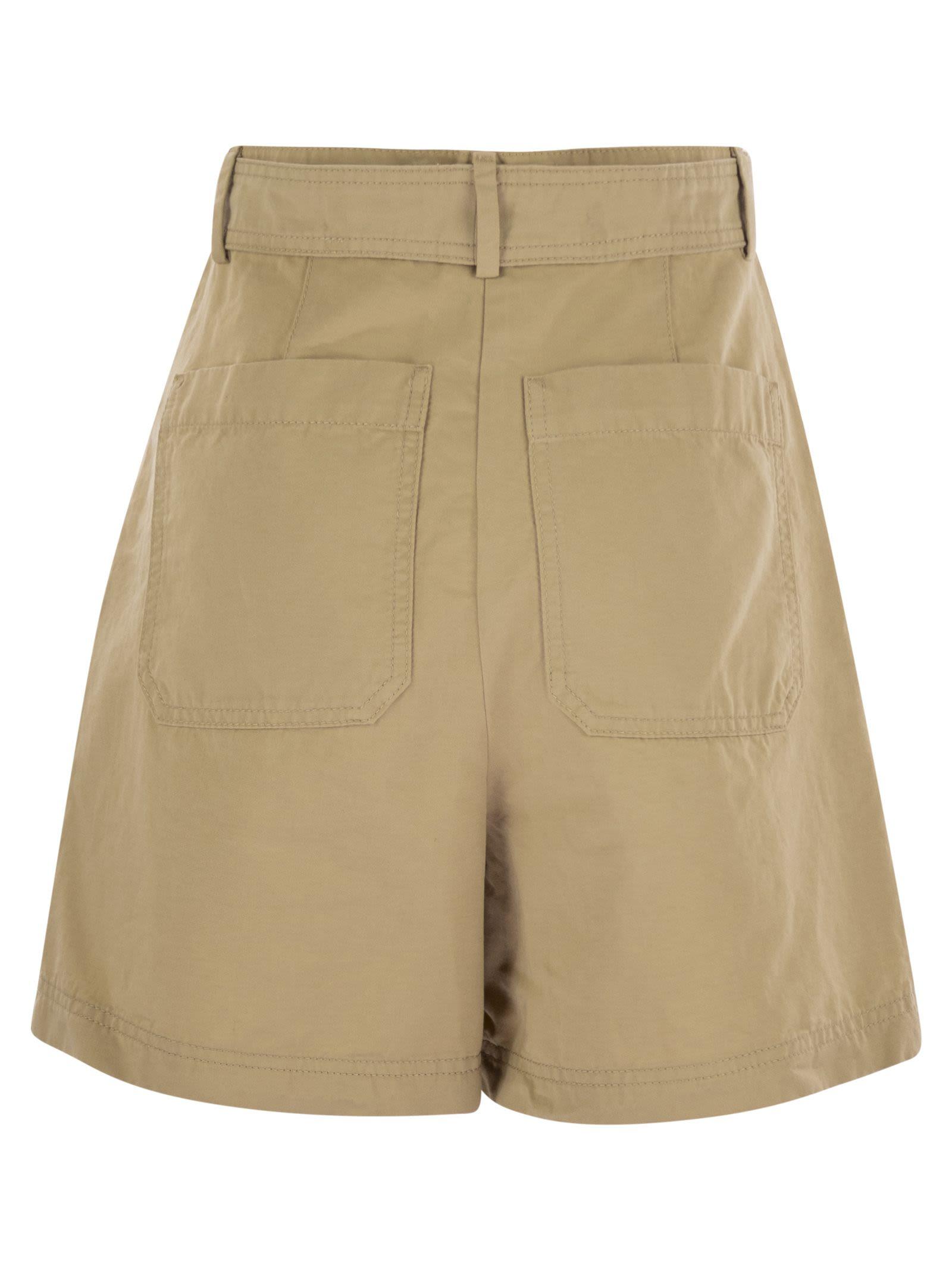 ショートパンツ Weekend Max Mara CIRINO - Cotton and linen Bermuda shorts Cotton and linen Bermuda shorts, sand | Weekend Max Mara