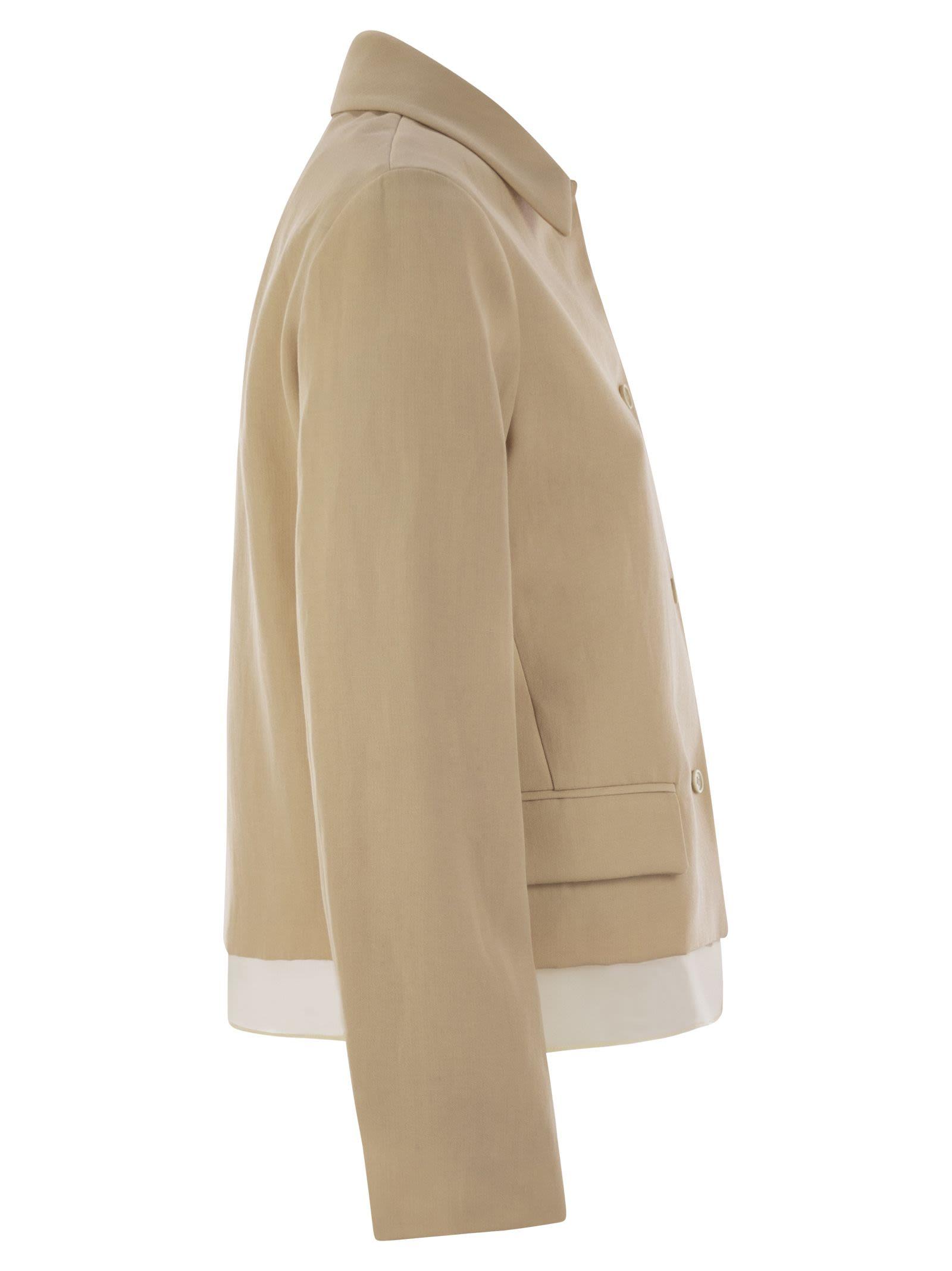 スーツ FABIANA FILIPPI Wool and linen mat jacket Fabiana Filippi Wool And Linen Mat Jacket in Natural | Lyst