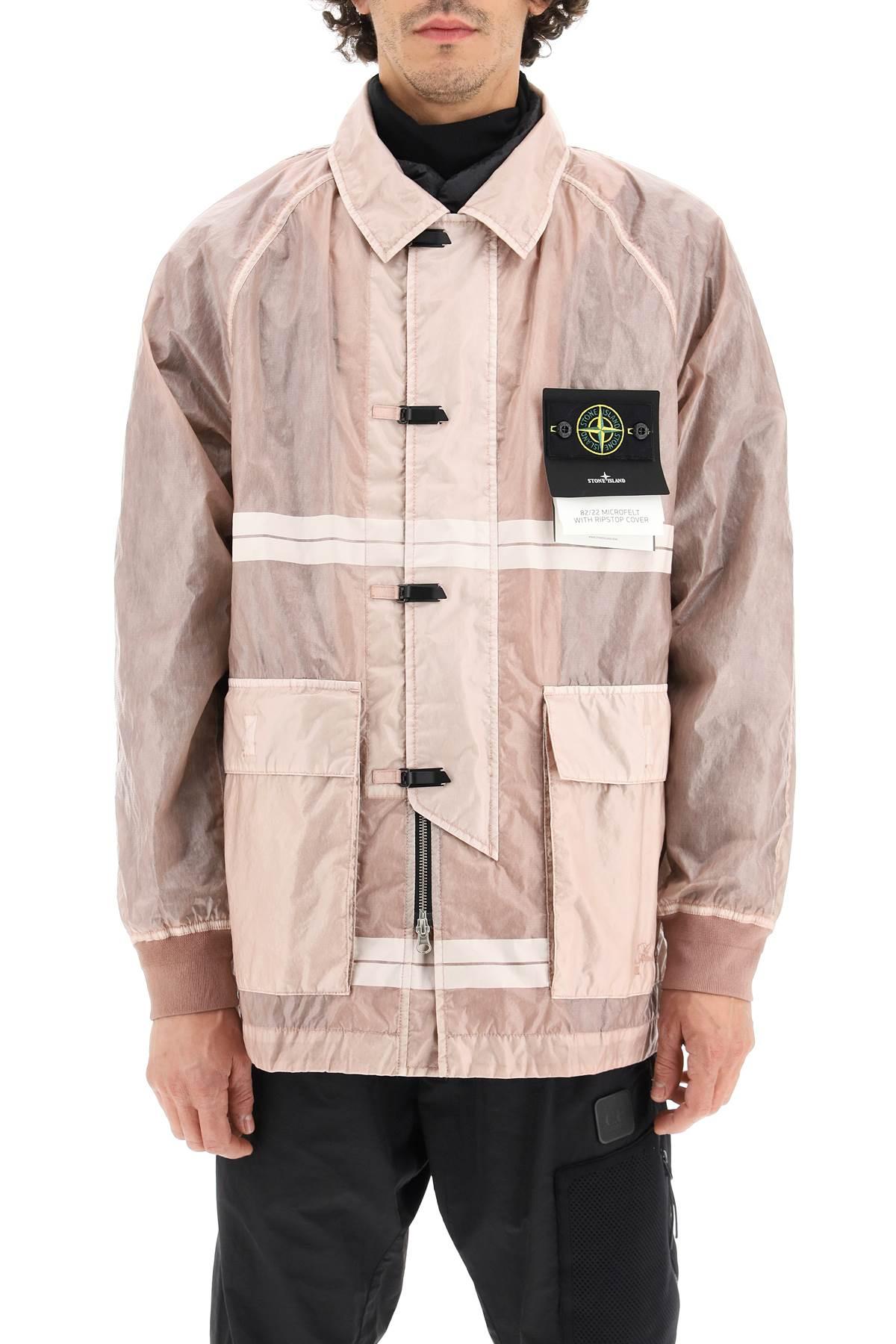 Stone Island 82/22 Microfelt With Ripstop Cover Jacket in Pink for Men |  Lyst