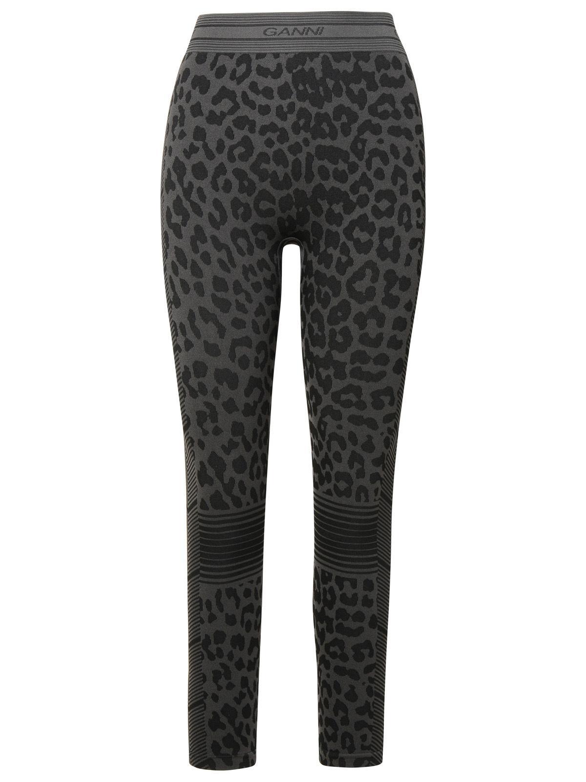 Ganni leopard leggings online
