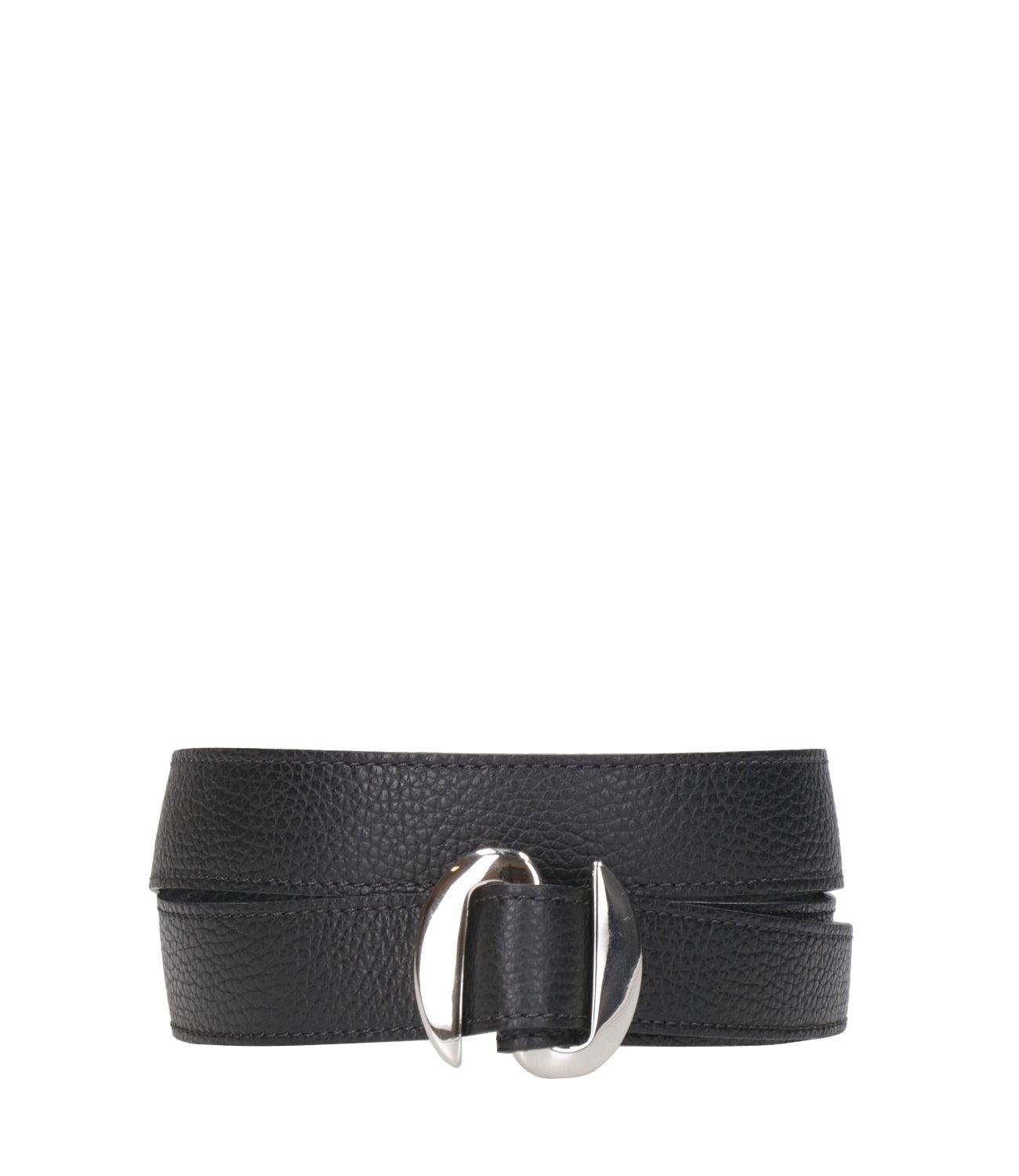ベルト ORCIANI Woman Belt Black D10383NAP NER ORCIANI Soft high waist leather belt with covered buckle