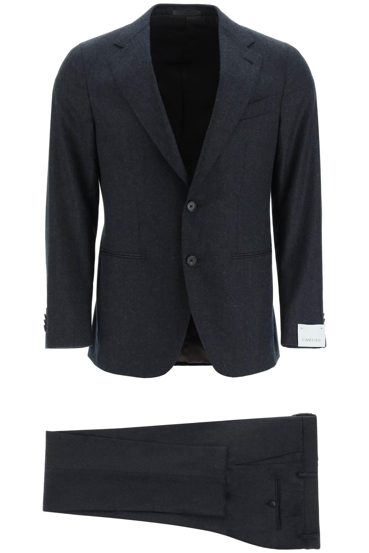 Caruso single-breasted wool suit - Brown