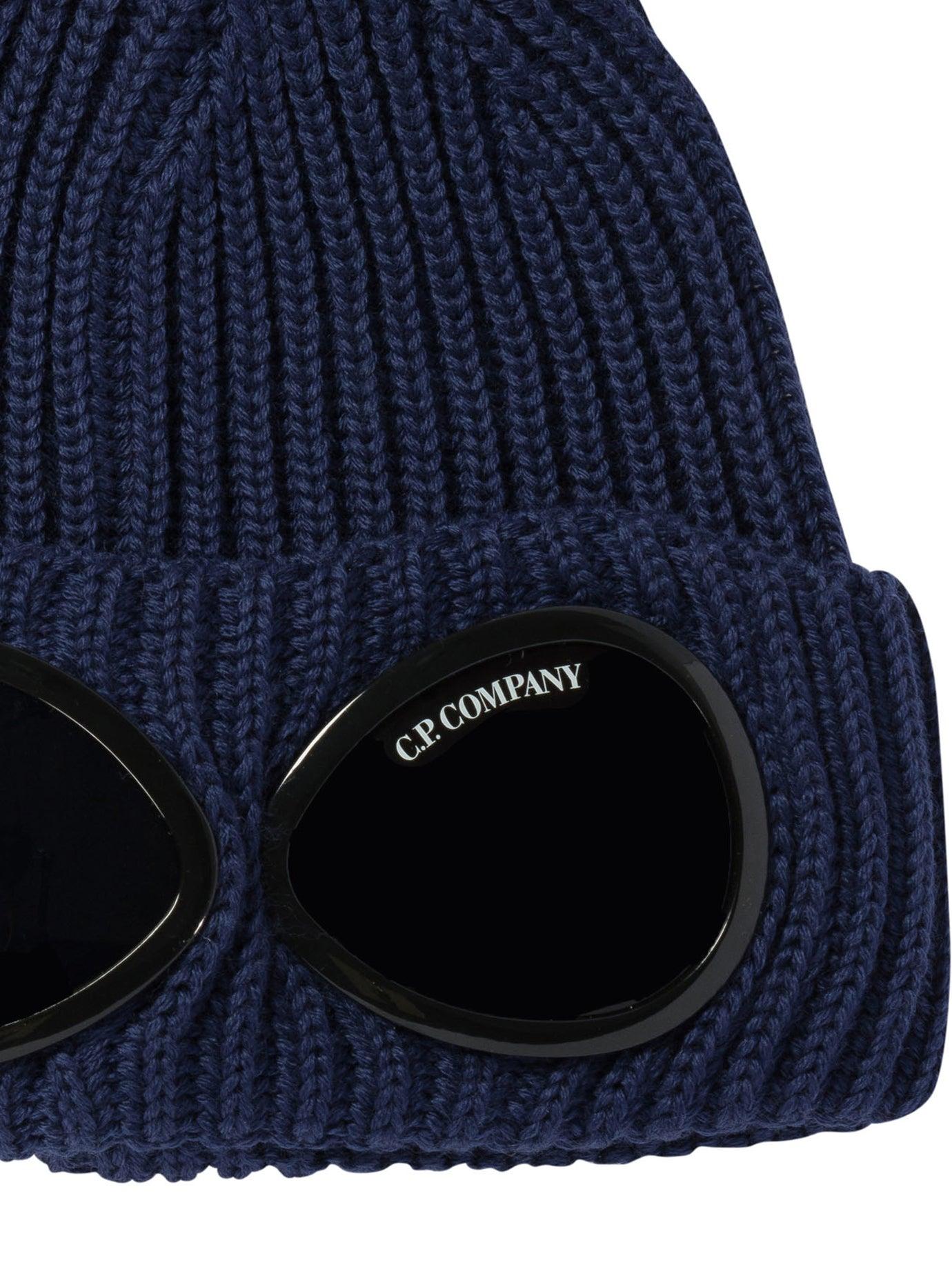 C.P. Company Goggle Extra Fine Merino Wool Beanie in Blue for Men Lyst