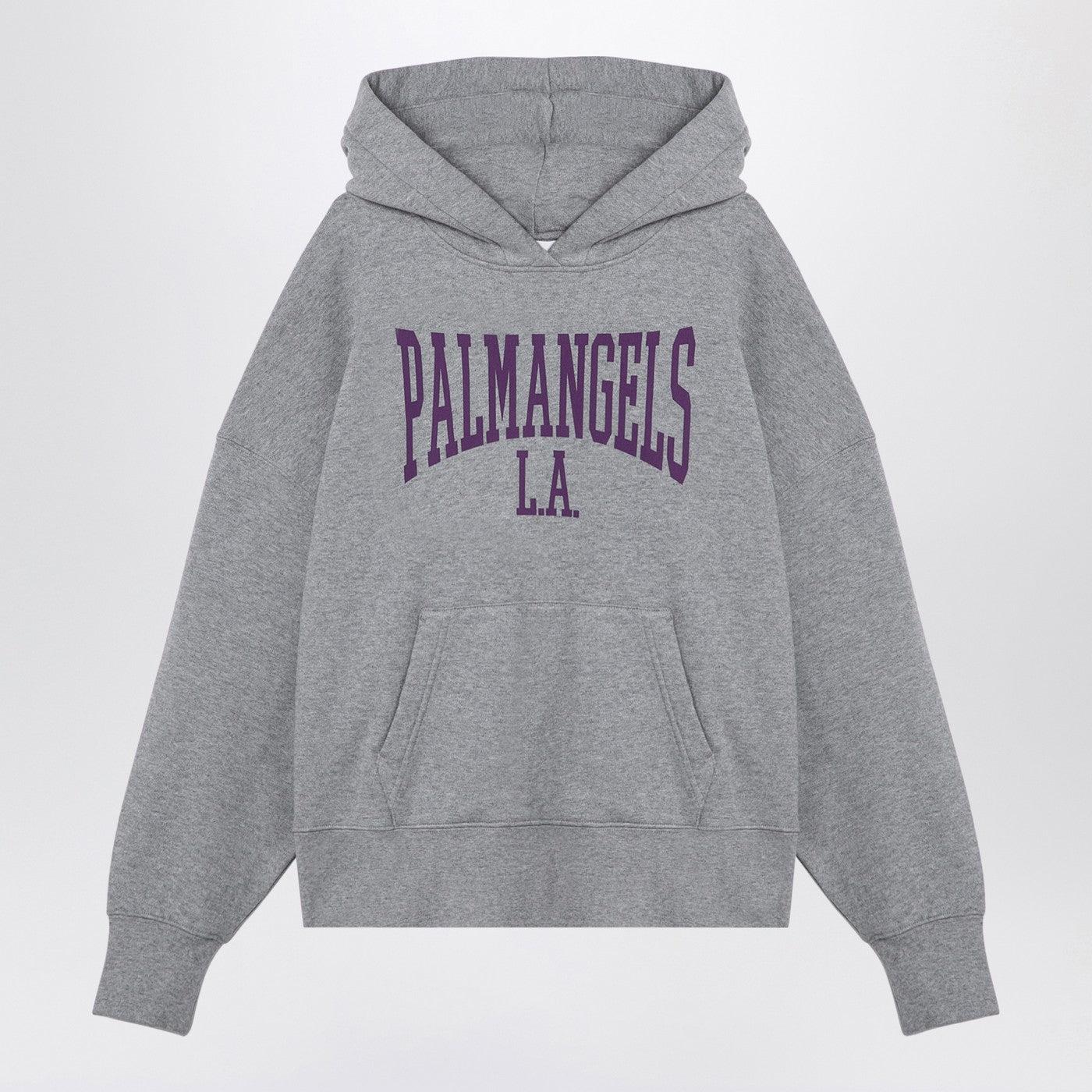 Palm Angels College Hoodie Melange in Grey Lyst UK