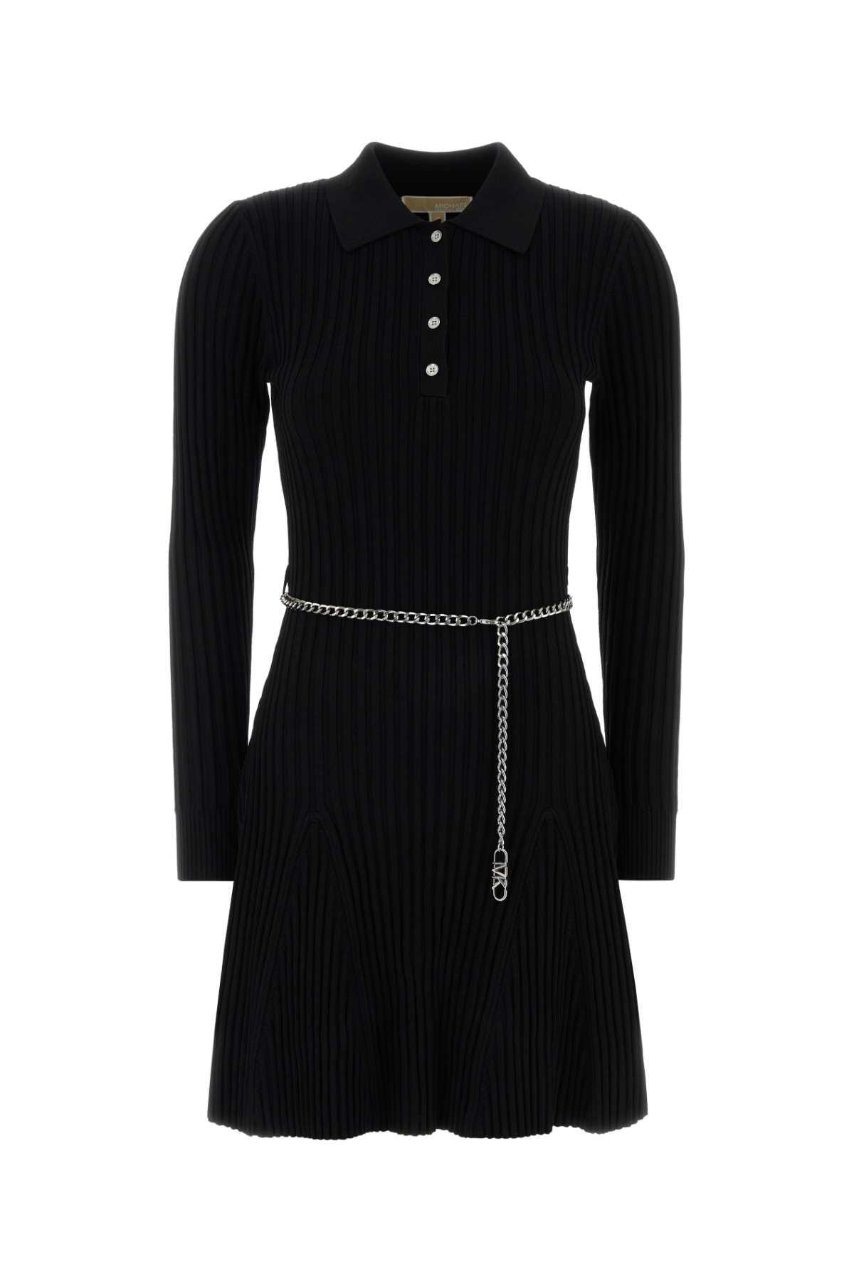 navy blue dress for baby girl Michael Kors Womens Studded Long Sleeves Wrap Dress MH68WKW3TW main image 0