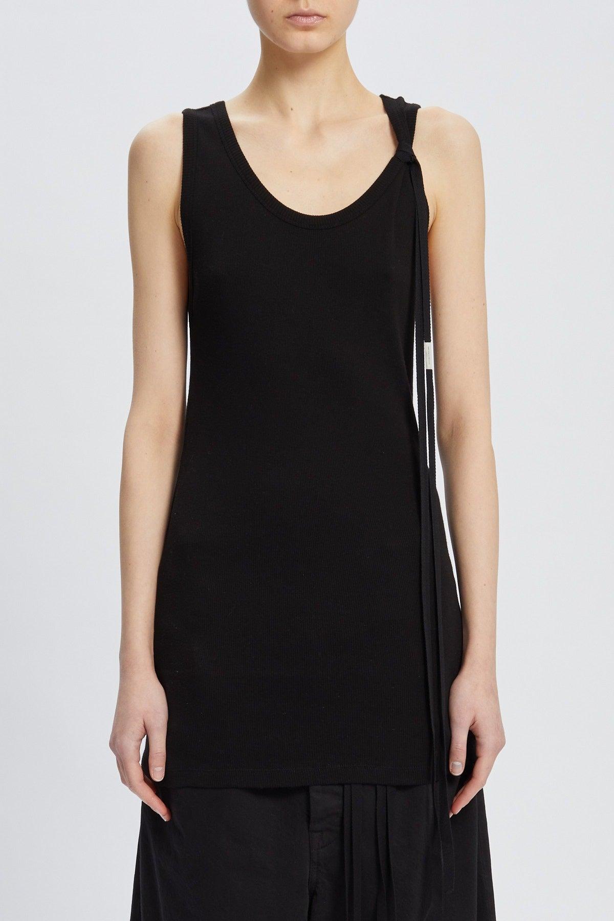 ANN DEMEULEMEESTER 24ss タンクトップ Ann Demeulemeester - Tommy Tank Top in Black Ann Demeulemeester