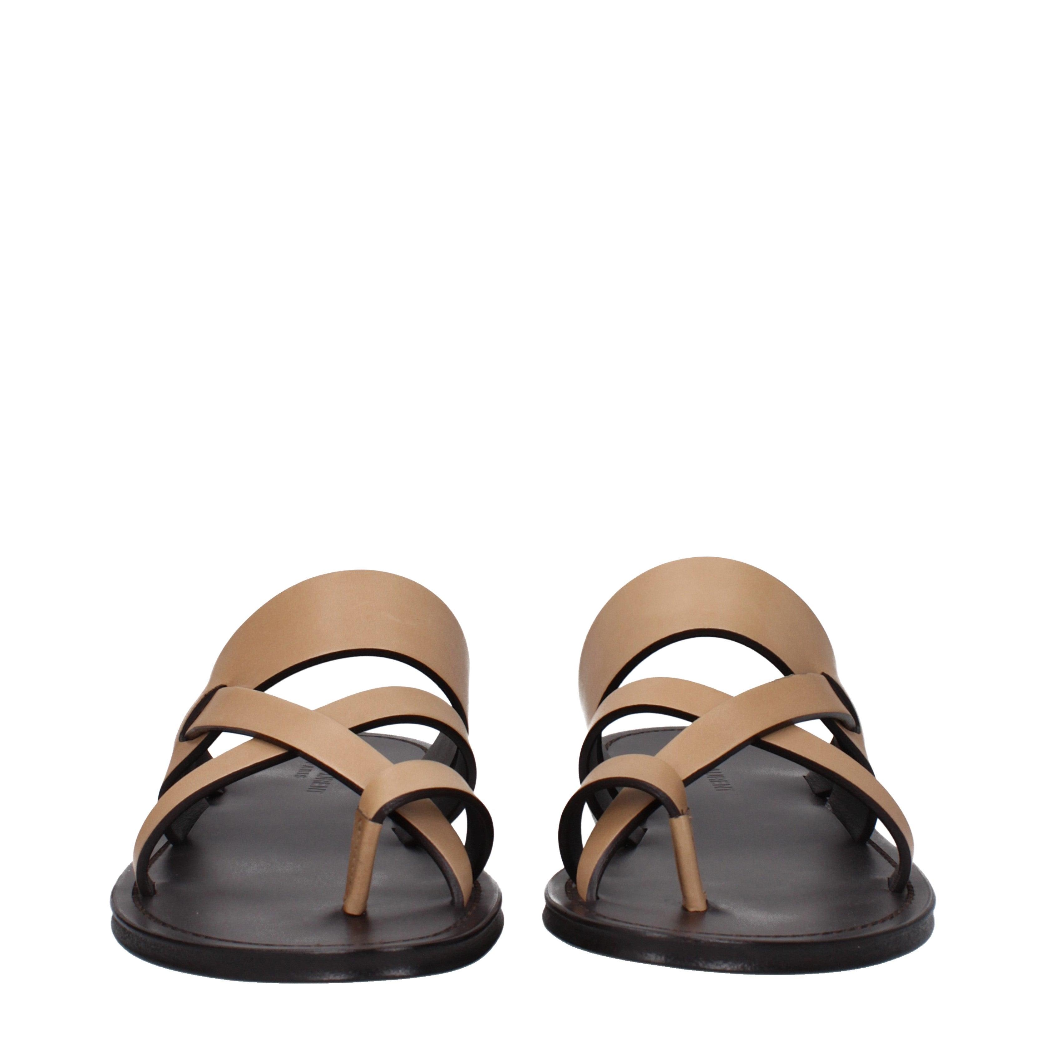 Brown Saint Laurent Sandals and Slides for Men | Lyst