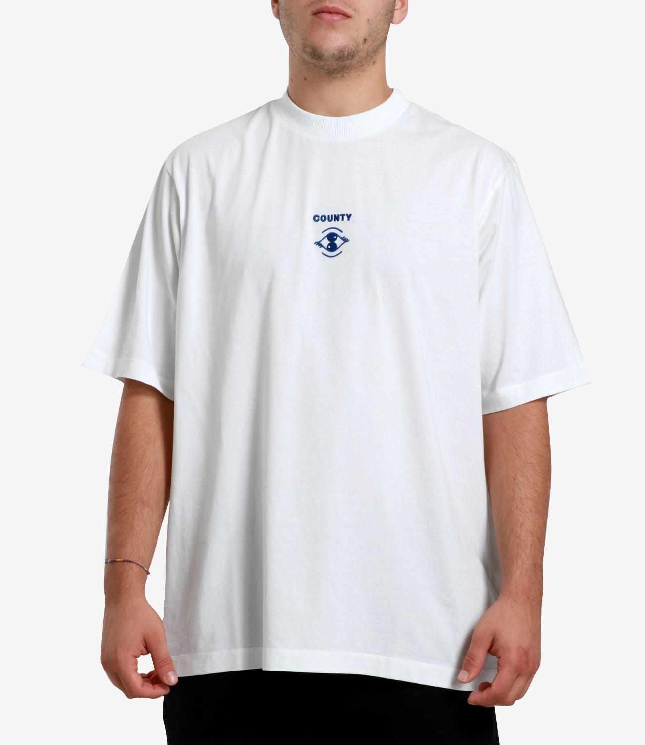 MARCELO BURLON｜SHORT-SLEEVED ROUND NECK T-SHIRTS (CMAA0 Marcelo Burlon Embroidered-Logo Detail T-Shirt, Size X-Small