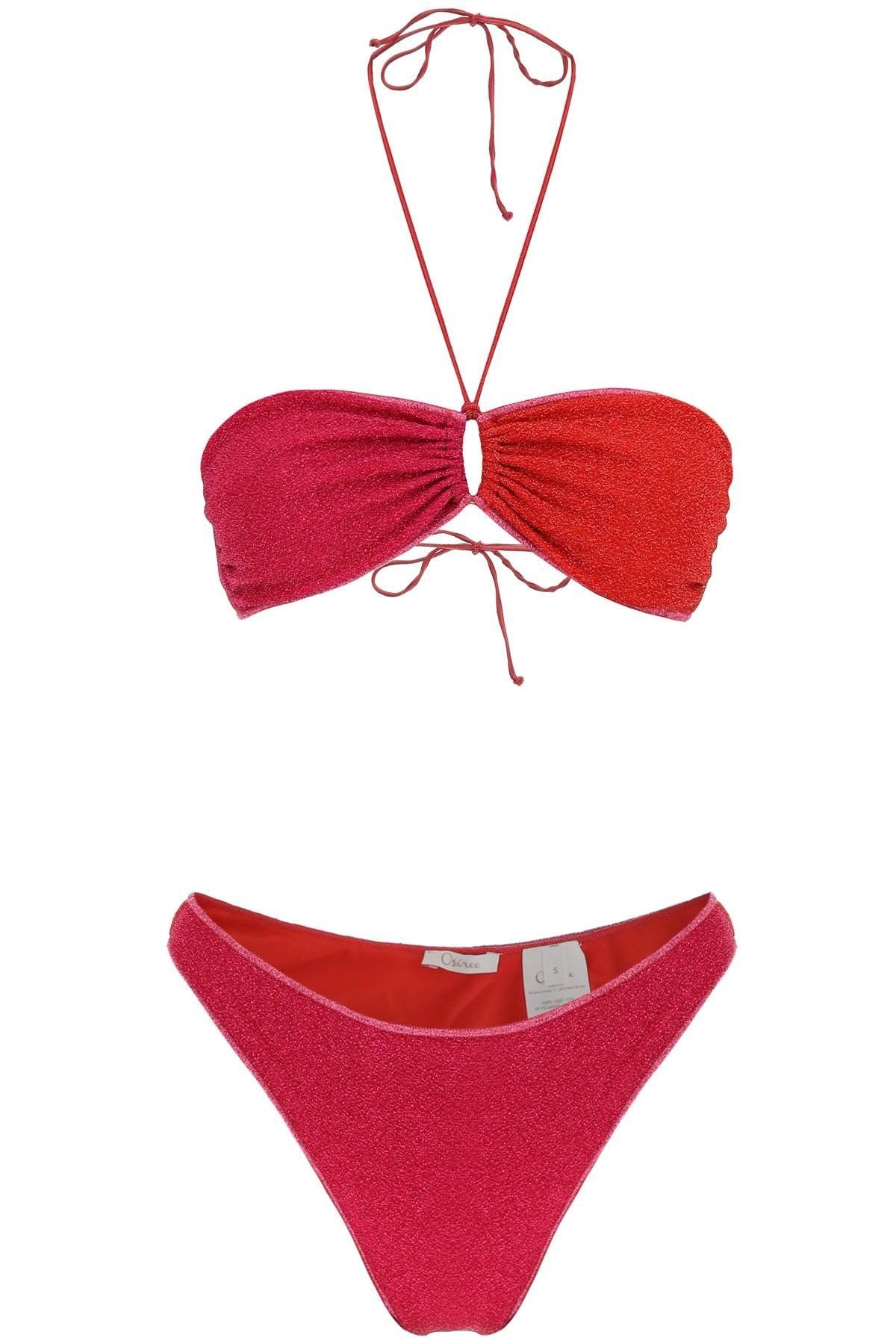 Oséree Lumière Two Tone Bandeau Bikini Rojo,Fucsia de Oséree de color Rojo  | Lyst