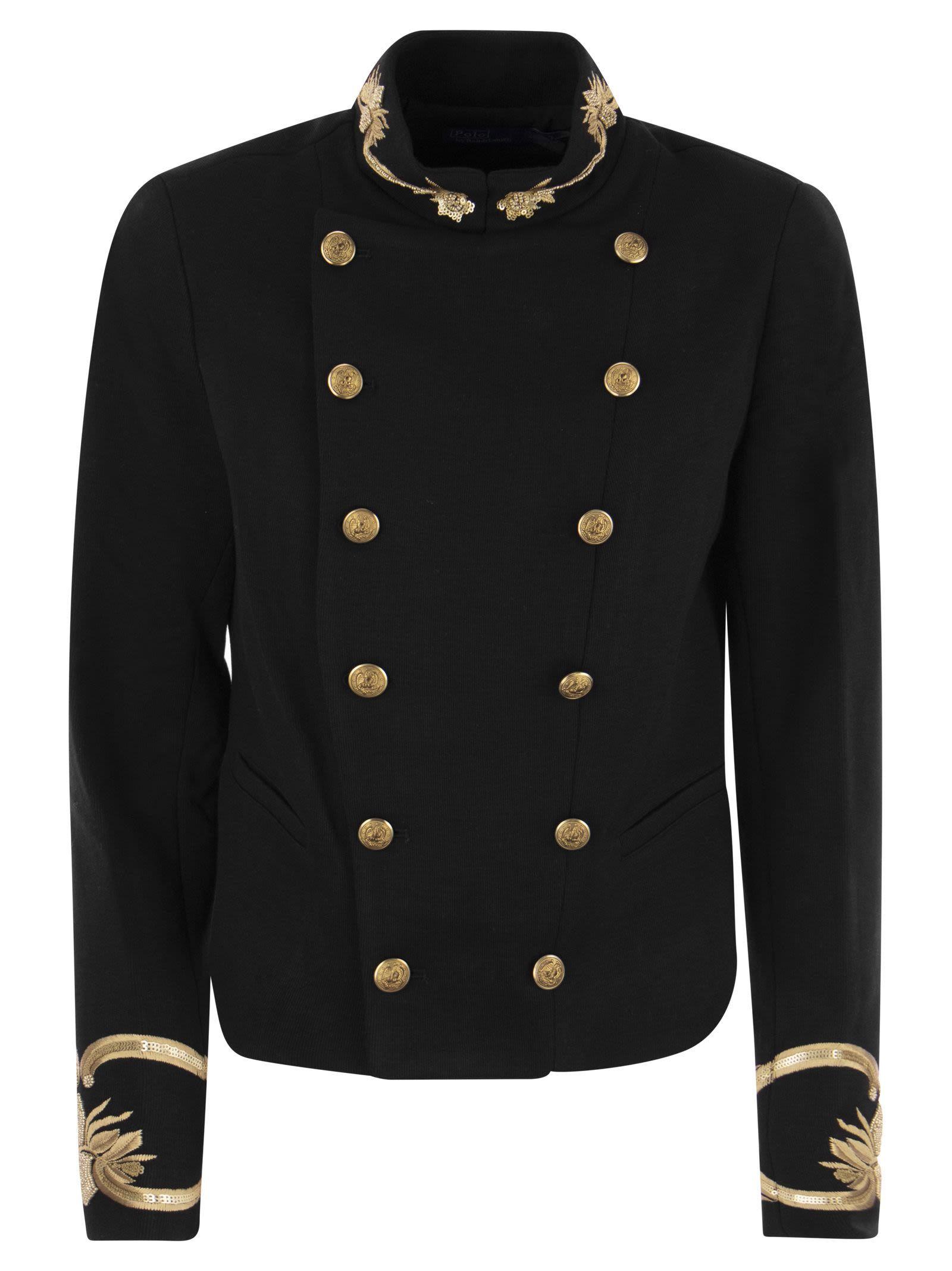 Polo Ralph Lauren Double-breasted Military Jacket in Black