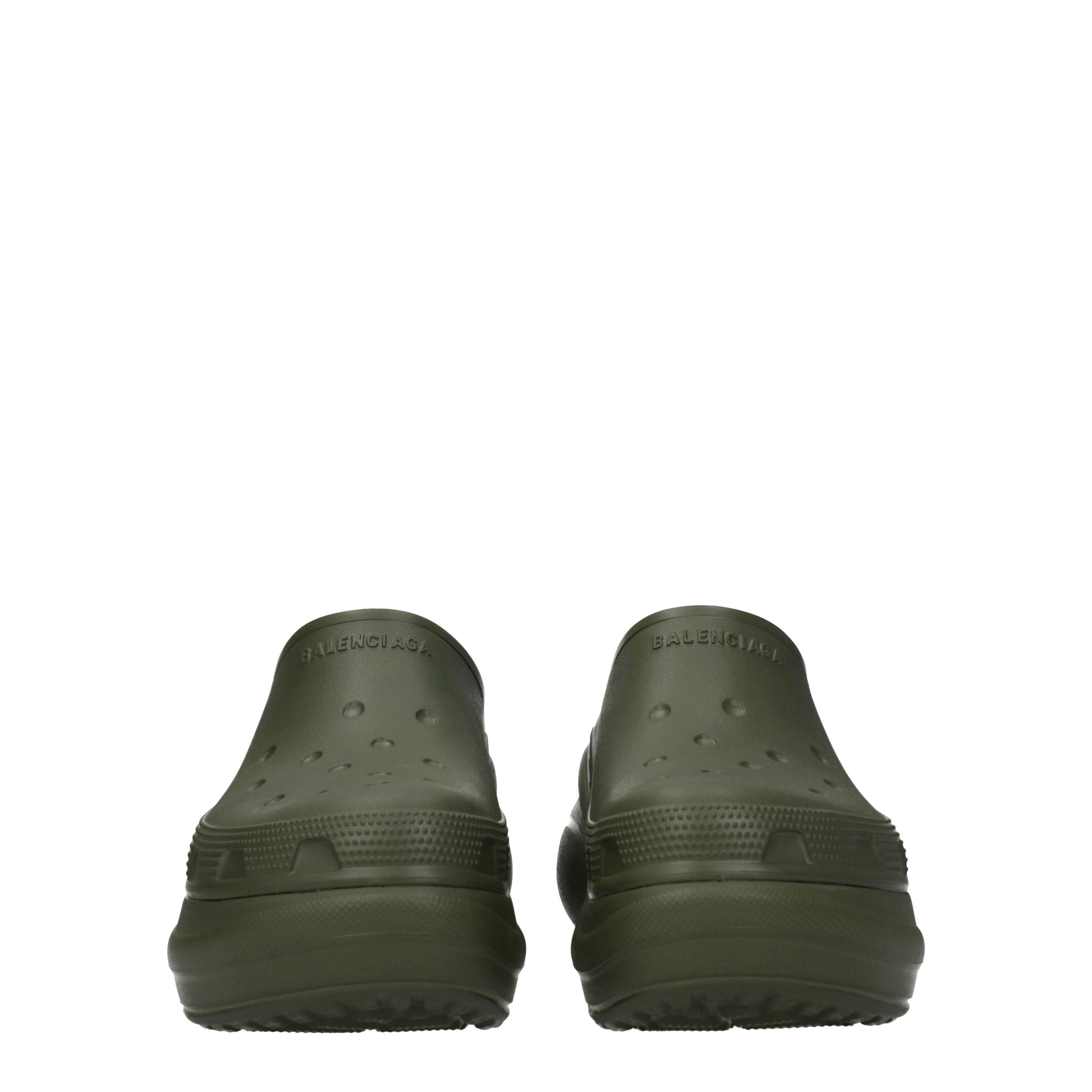 Balenciaga Crocs Clogs And Slides Rubber/Khaki in Green 