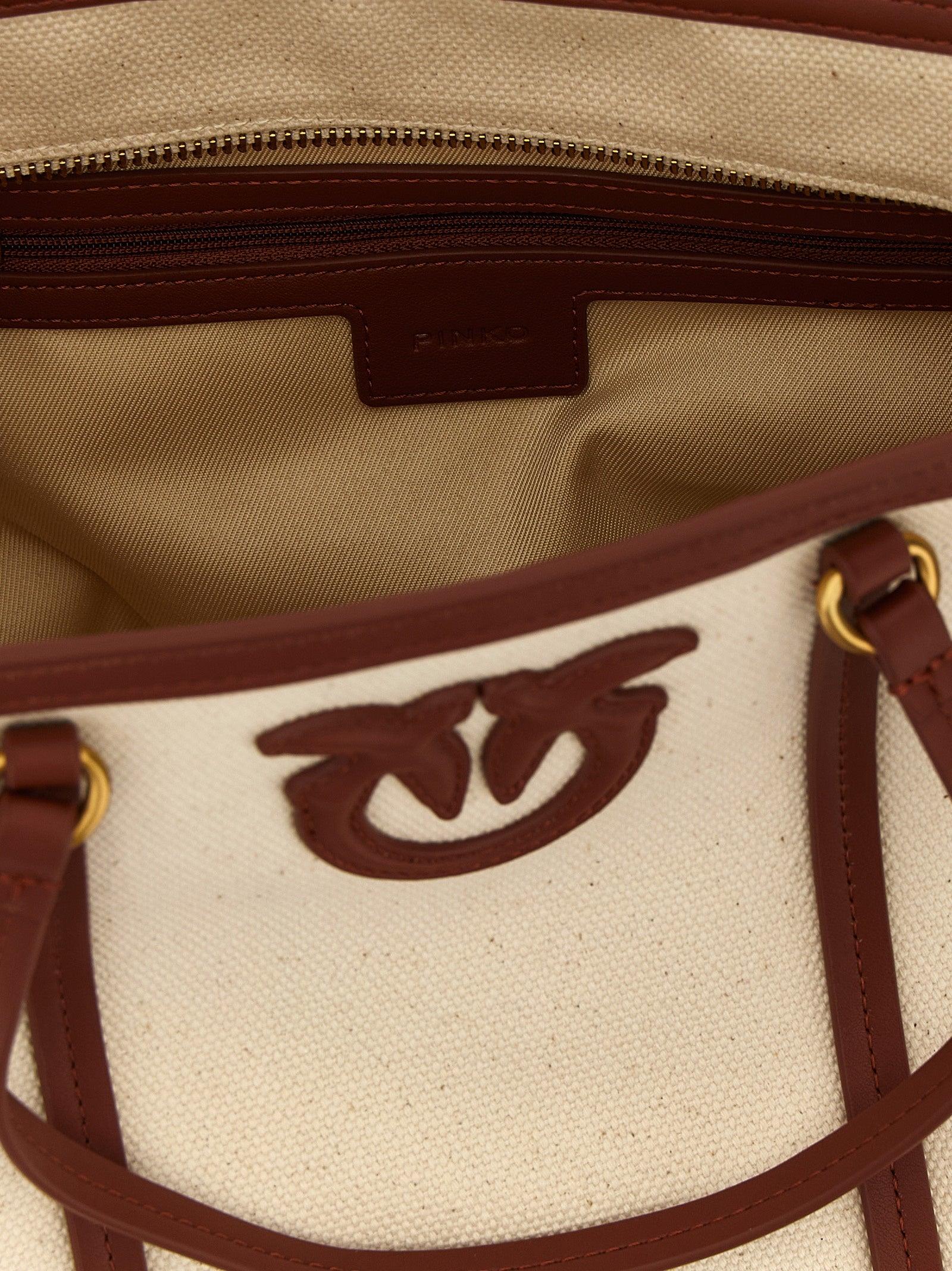 Pinko 'Miranda' Small Shopping Bag in Brown | Lyst