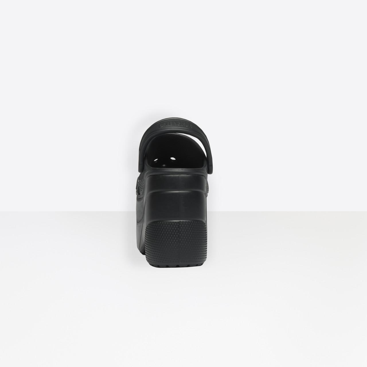 Balenciaga Foam Platform Clogs in Black 