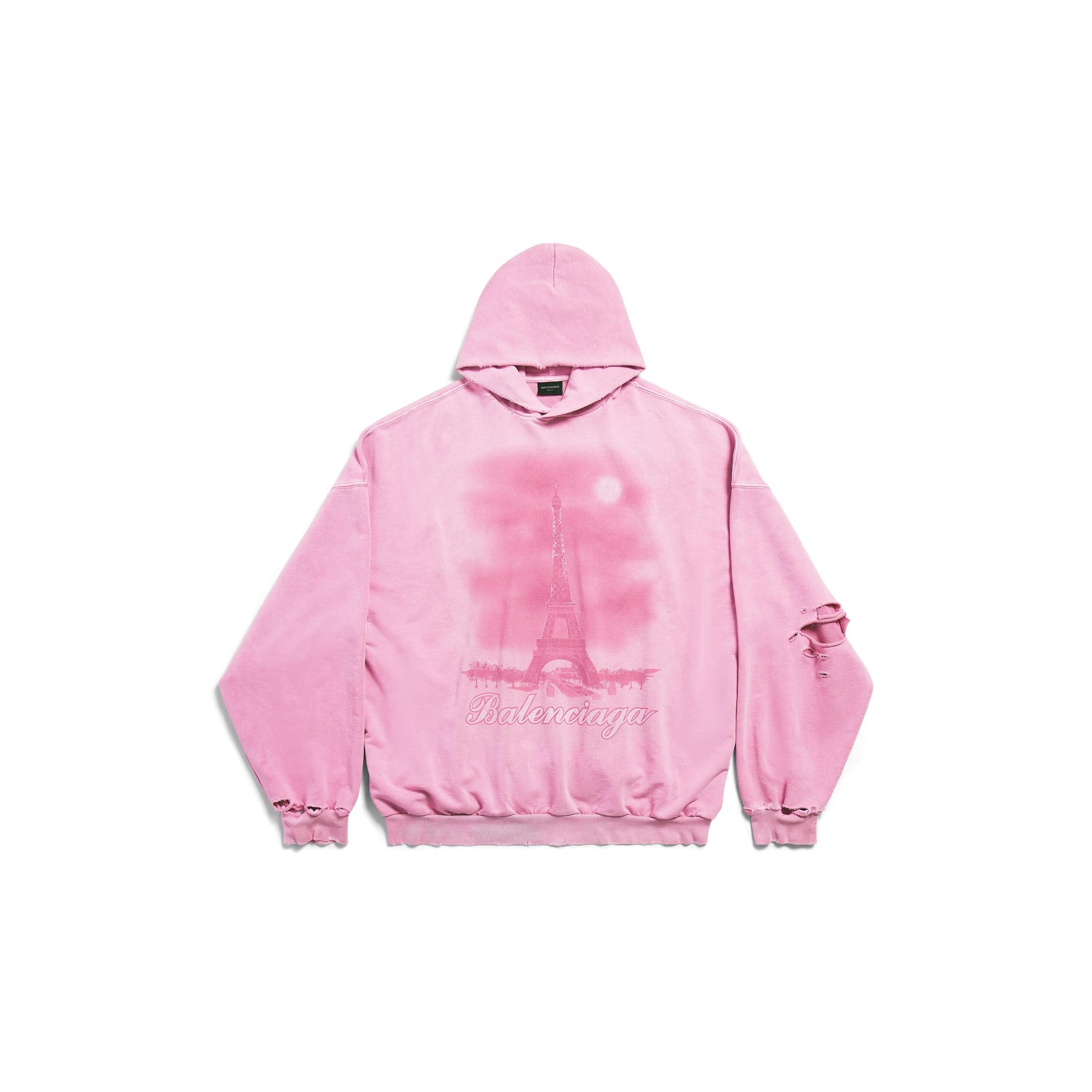 【BALENCIAGA】PARIS MOON クリンクル HOODIE ラージフィット Balenciaga Paris Moon Crinkled Large Fit Hoodie | Saks Fifth