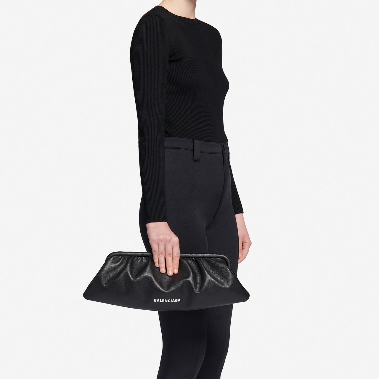 Balenciaga Cloud Xl Clutch With Strap in Black Lyst Canada
