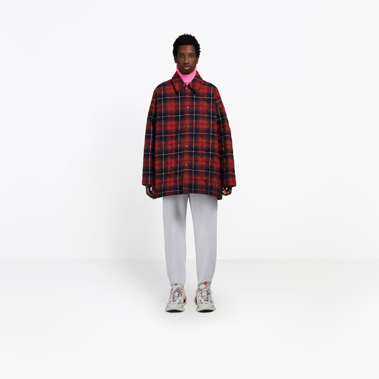 Balenciaga Padded Shirt in Red for Men | Lyst