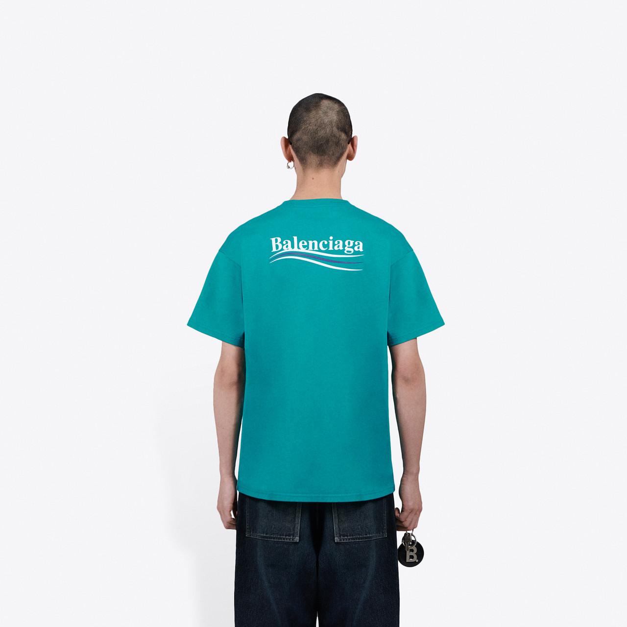 Balenciaga Cotton Political Campaign Regular Fit T-shirt in Emerald (Green)  for Men - Lyst