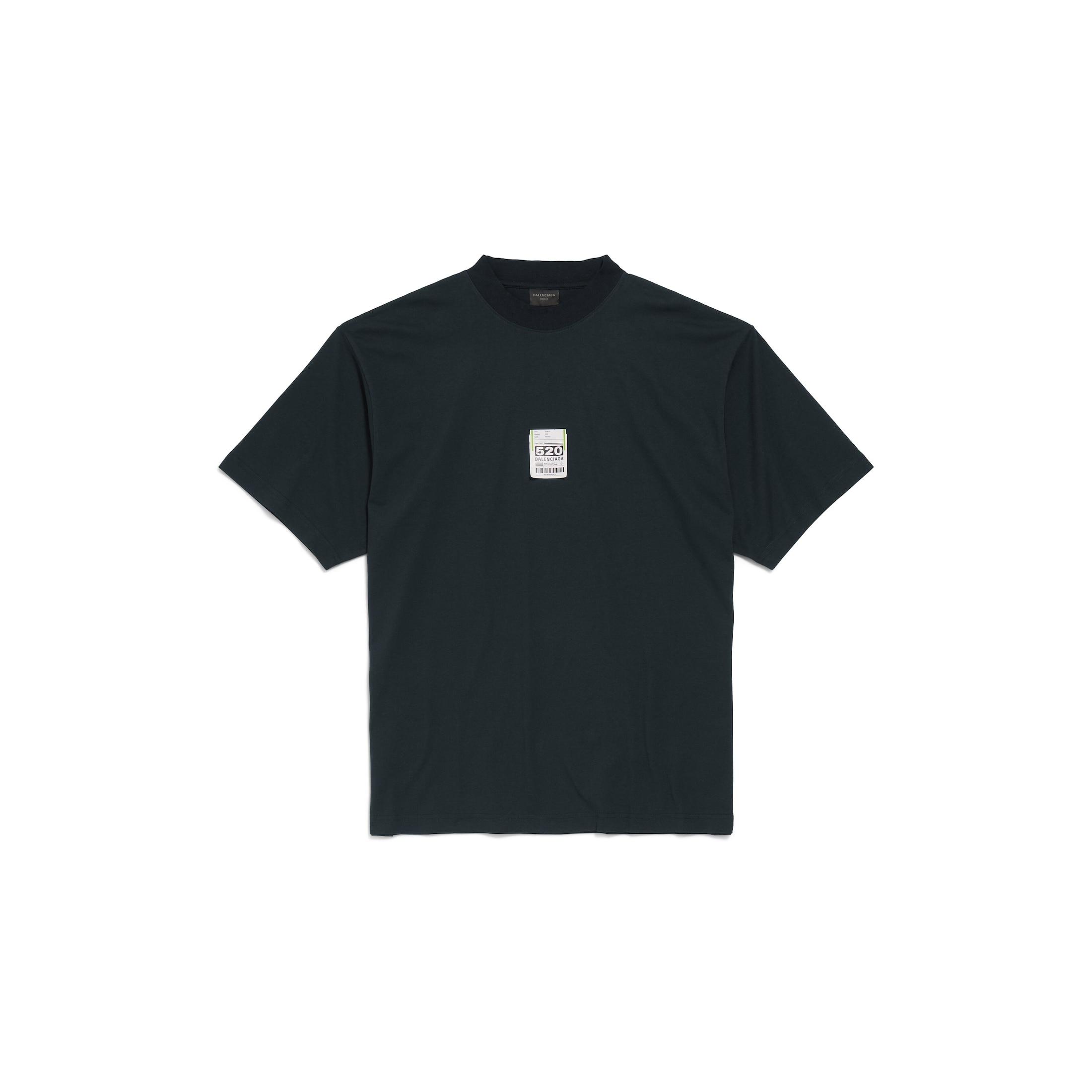 Balenciaga Airport Tag T-Shirt Medium Fit in Black | Lyst Australia