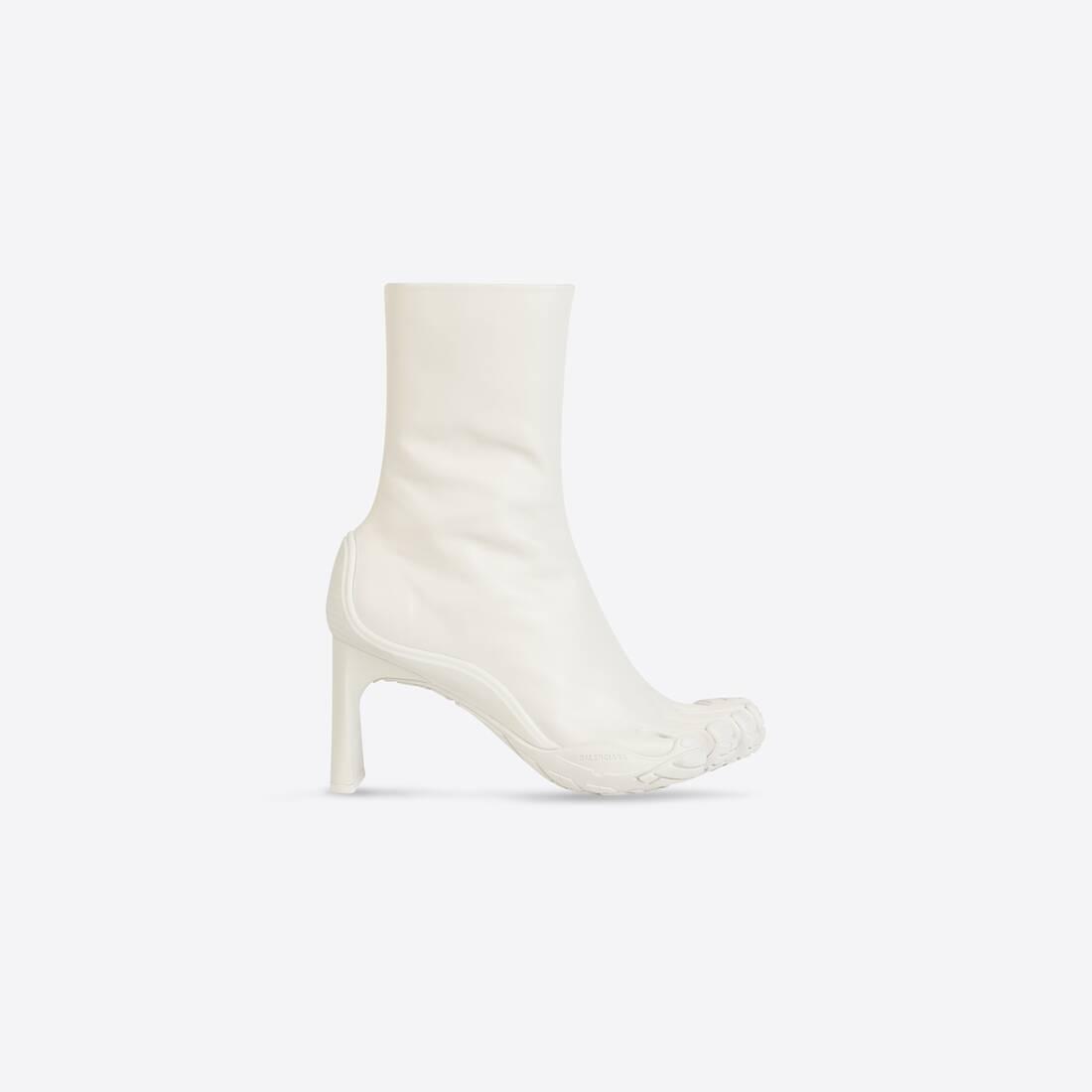 Balenciaga Heeled Toe 80mm Bootie in White | Lyst