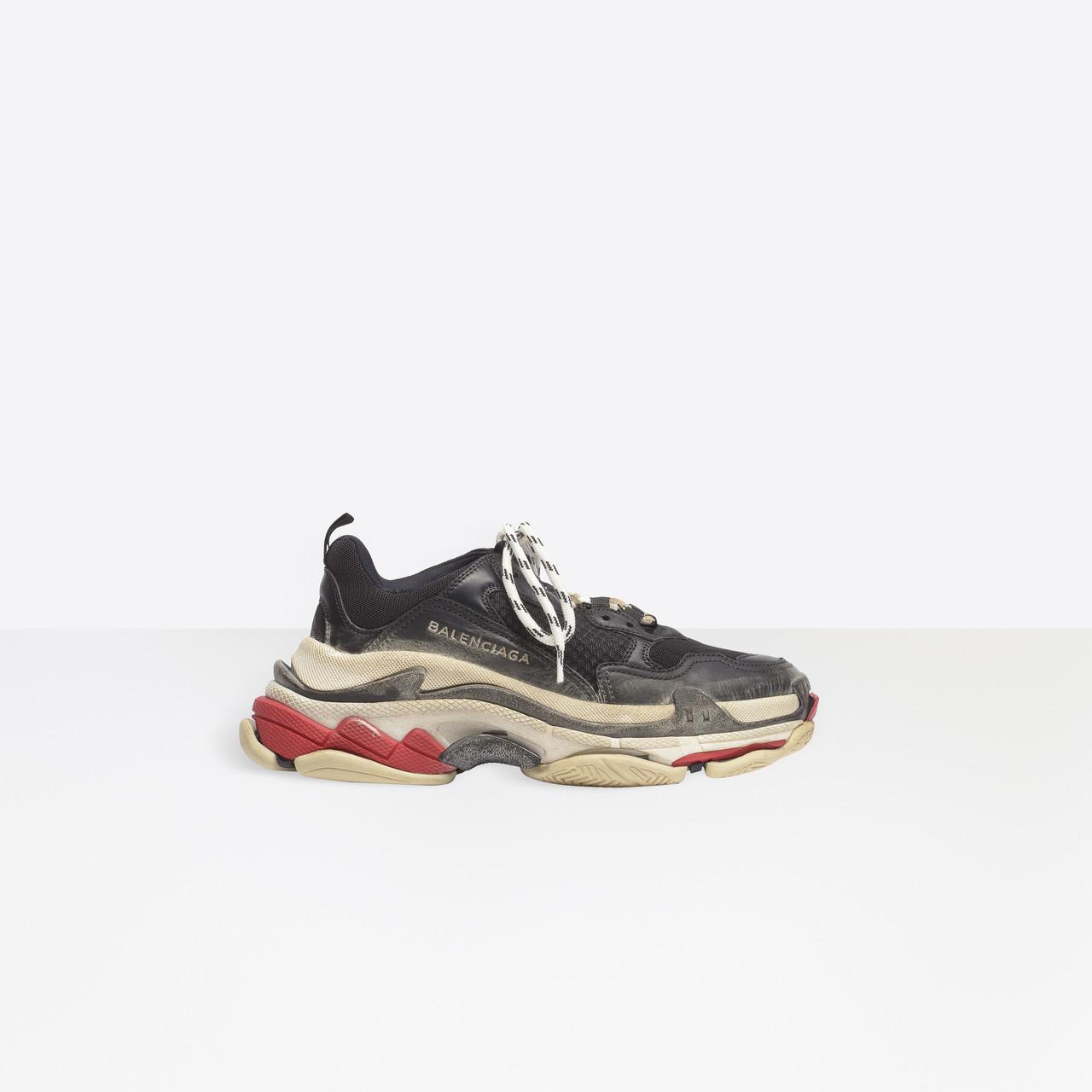 balenciaga trainers womens triple s black