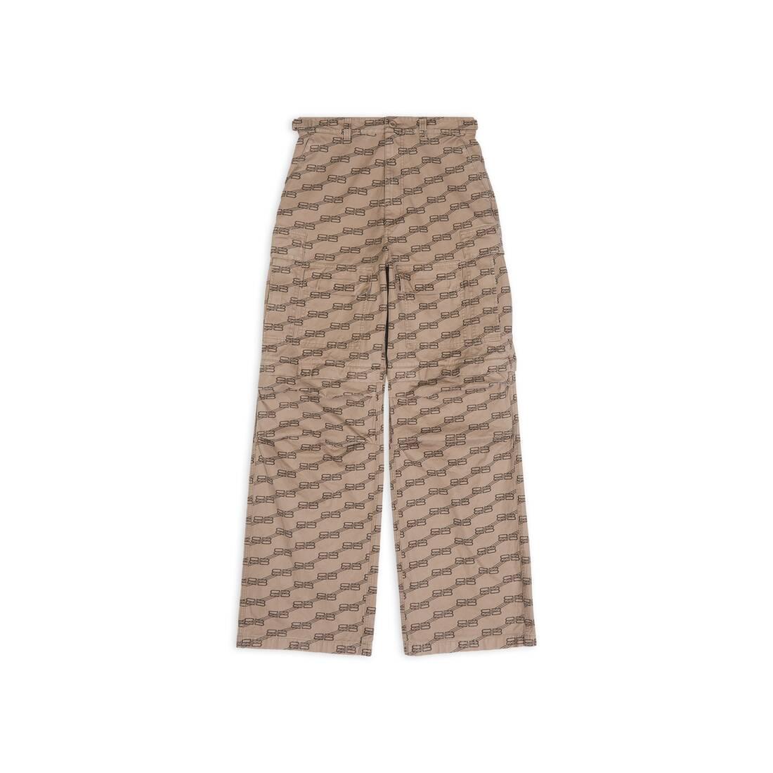 Balenciaga Bb Monogram Cargo Trousers in Brown for Men Lyst
