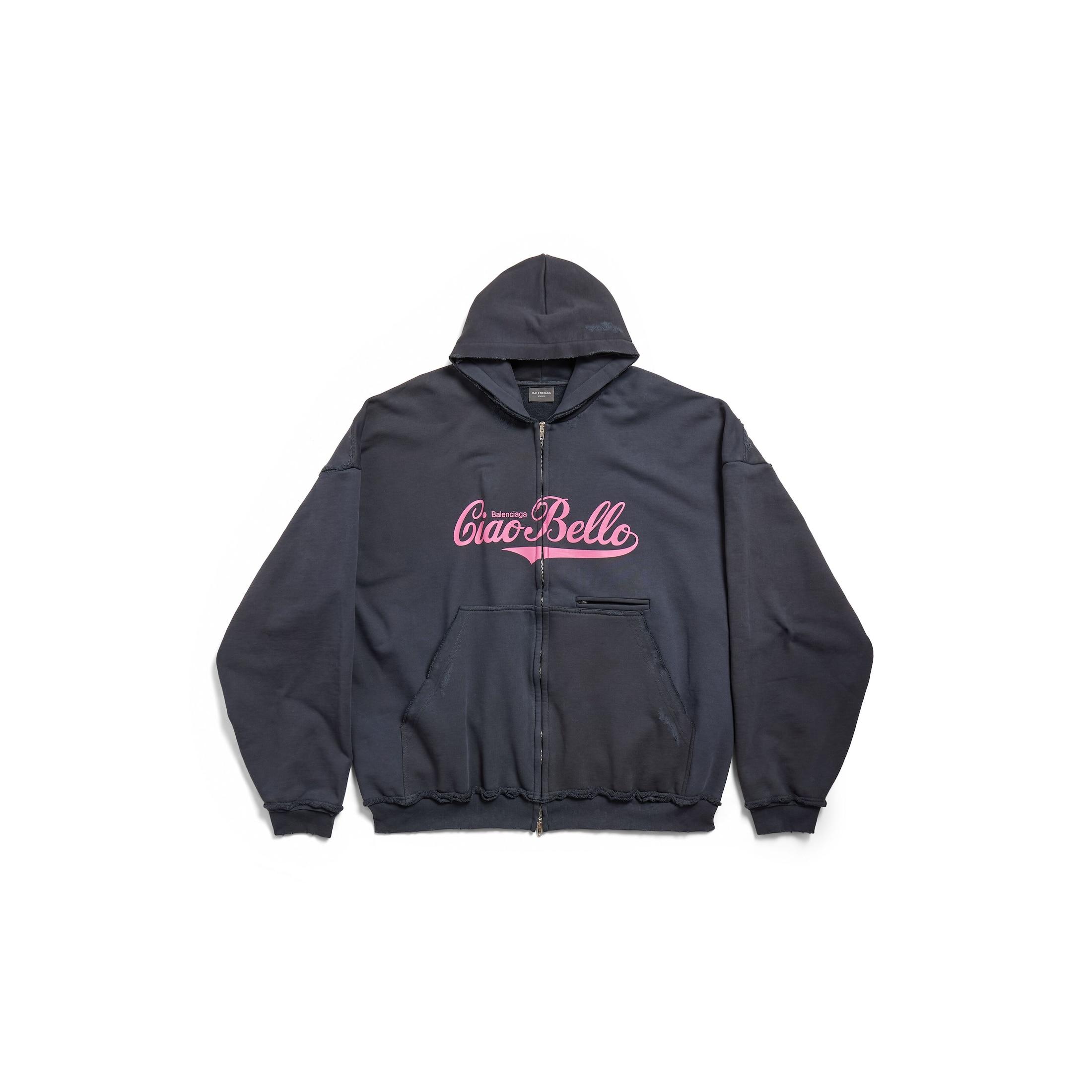 balenciaga-black-Hoodie-Pulled 
