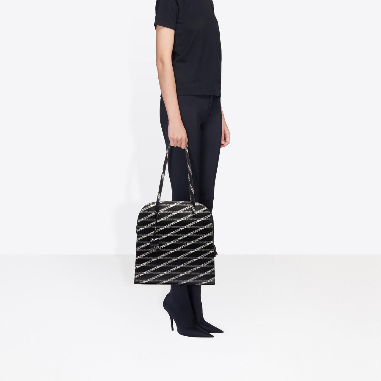 Balenciaga Leather Monogramme Miami Bag M in Black / Silver (Black) - Lyst