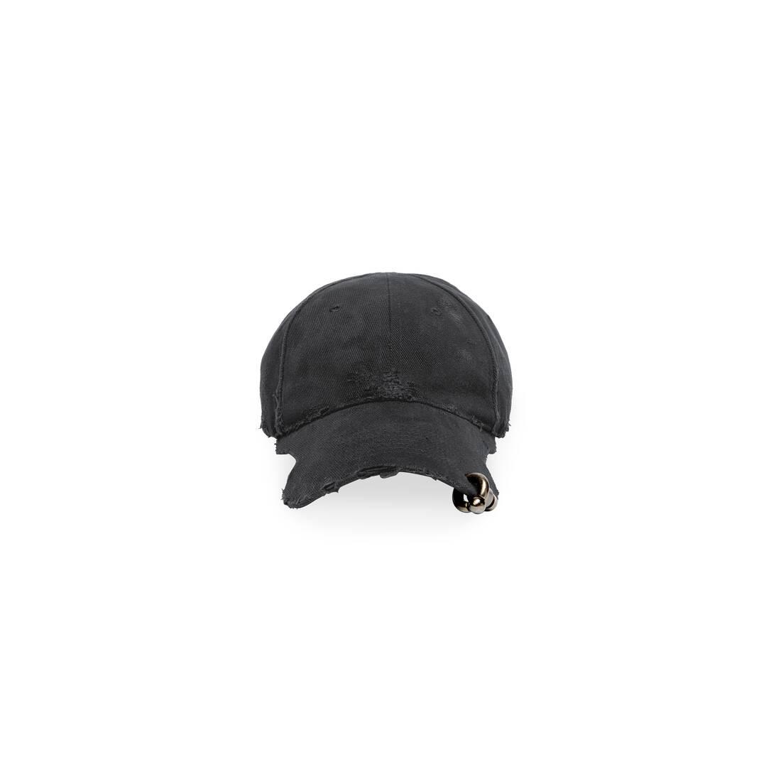 帽子 BALENCIAGA HEAVY PIERCING CAP Balenciaga Heavy Piercing Cap in Black | Lyst