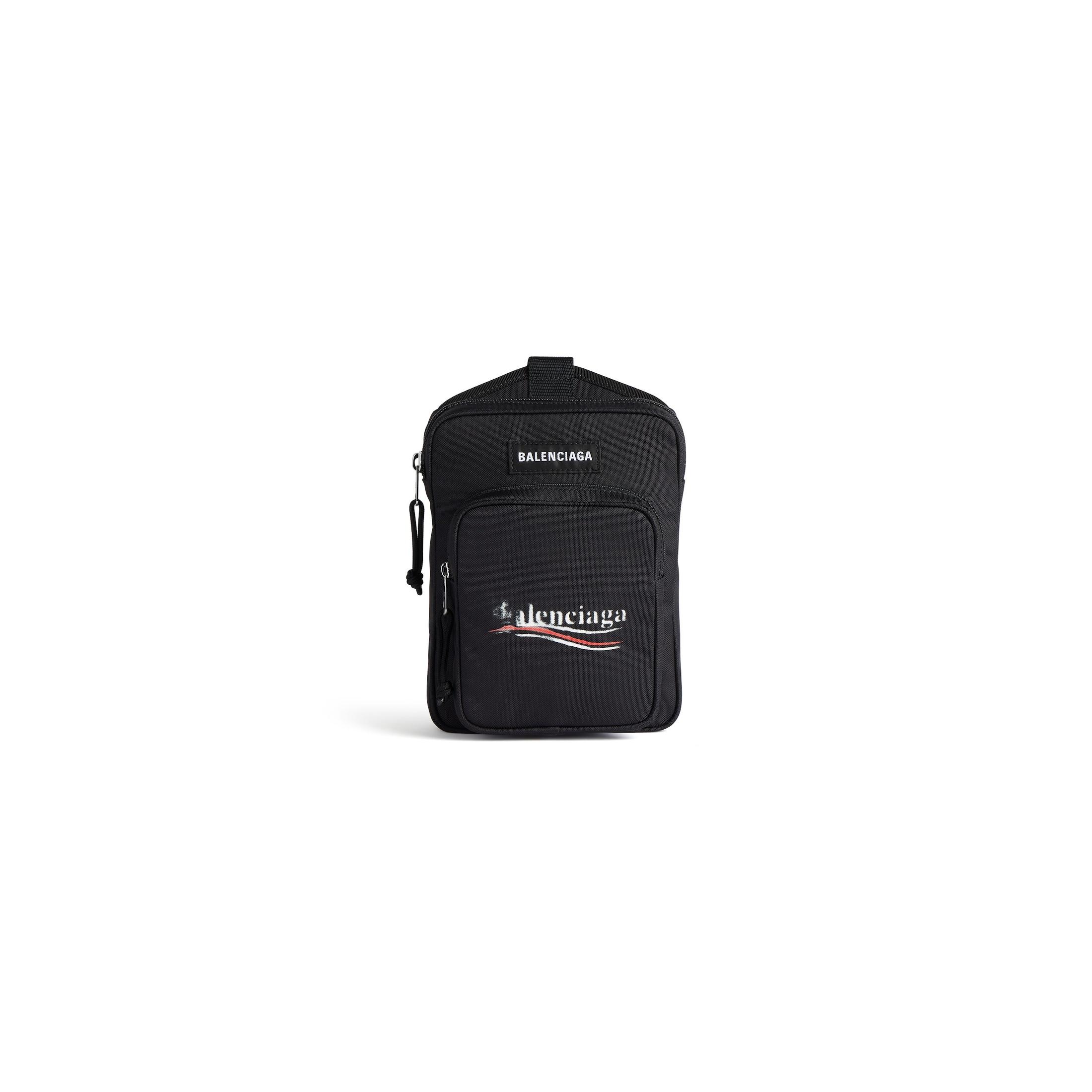 Balenciaga Explorer Crossbody Messenger Bag in Black for Men