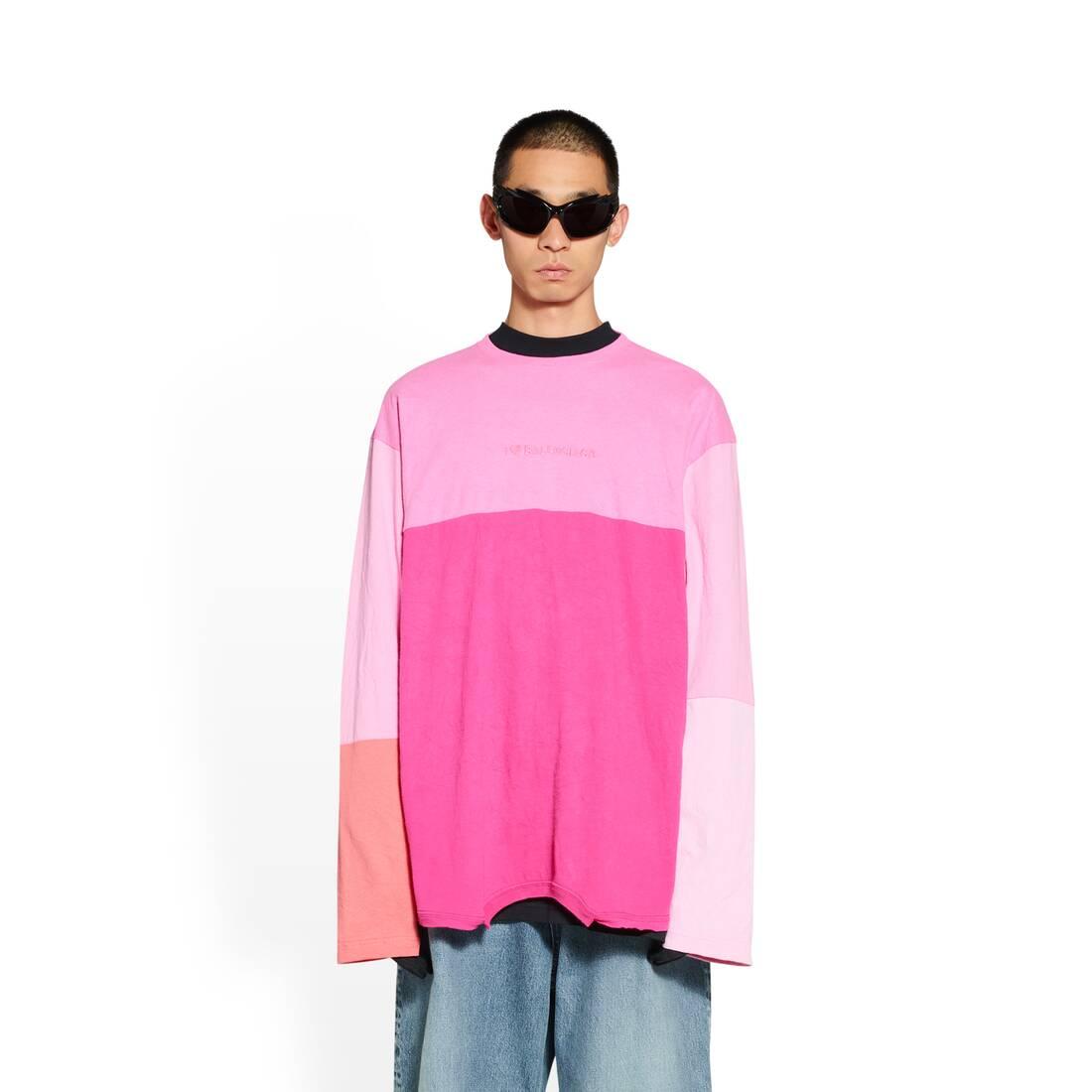 Balenciaga I Love Upcycled Long Sleeve T-shirt Large Fit Pink | Lyst