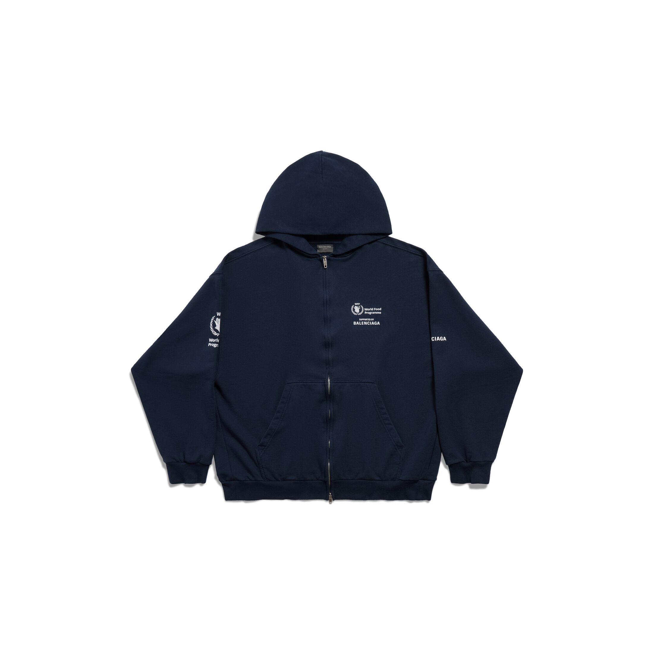 Balenciaga Wfp Zip-Up Hoodie Medium Fit in Blue | Lyst Balenciaga Wfp Zip-Up Hoodie Medium Fit in Blue | Lyst