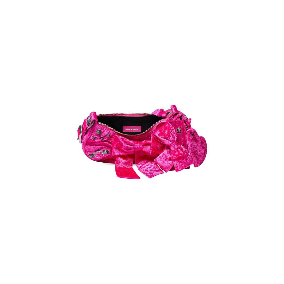 Balenciaga Le Cagole Xs Bag Crushed Velvet in Pink |