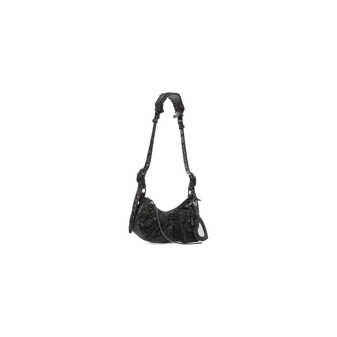 Balenciaga Le Cagole Xs Shoulder Bag With Rhinestones in White | Lyst