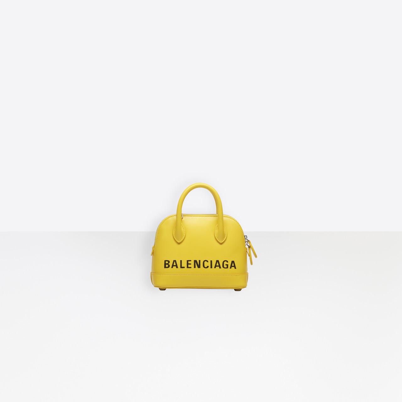 Balenciaga Ville Top Handle Xxs in Yellow | Lyst