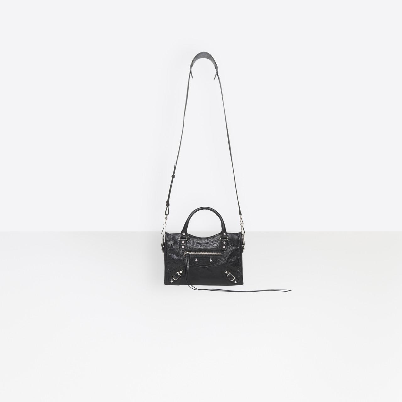 Balenciaga Classic City Shoulder Bag Mini Black in Lambskin with Palladium  - US