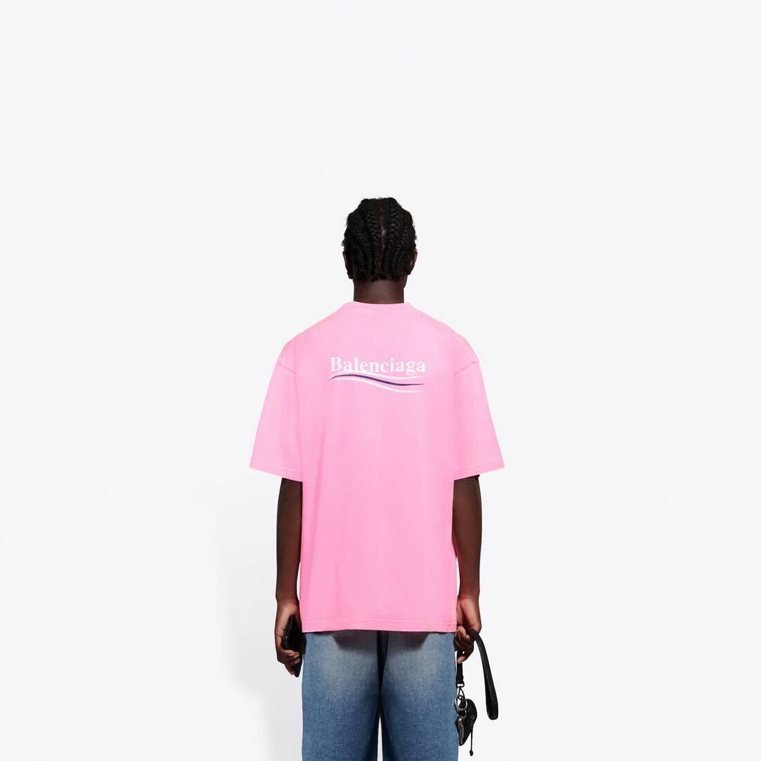 Balenciaga Logo Cottonpoplin Shirt in Pink  Lyst